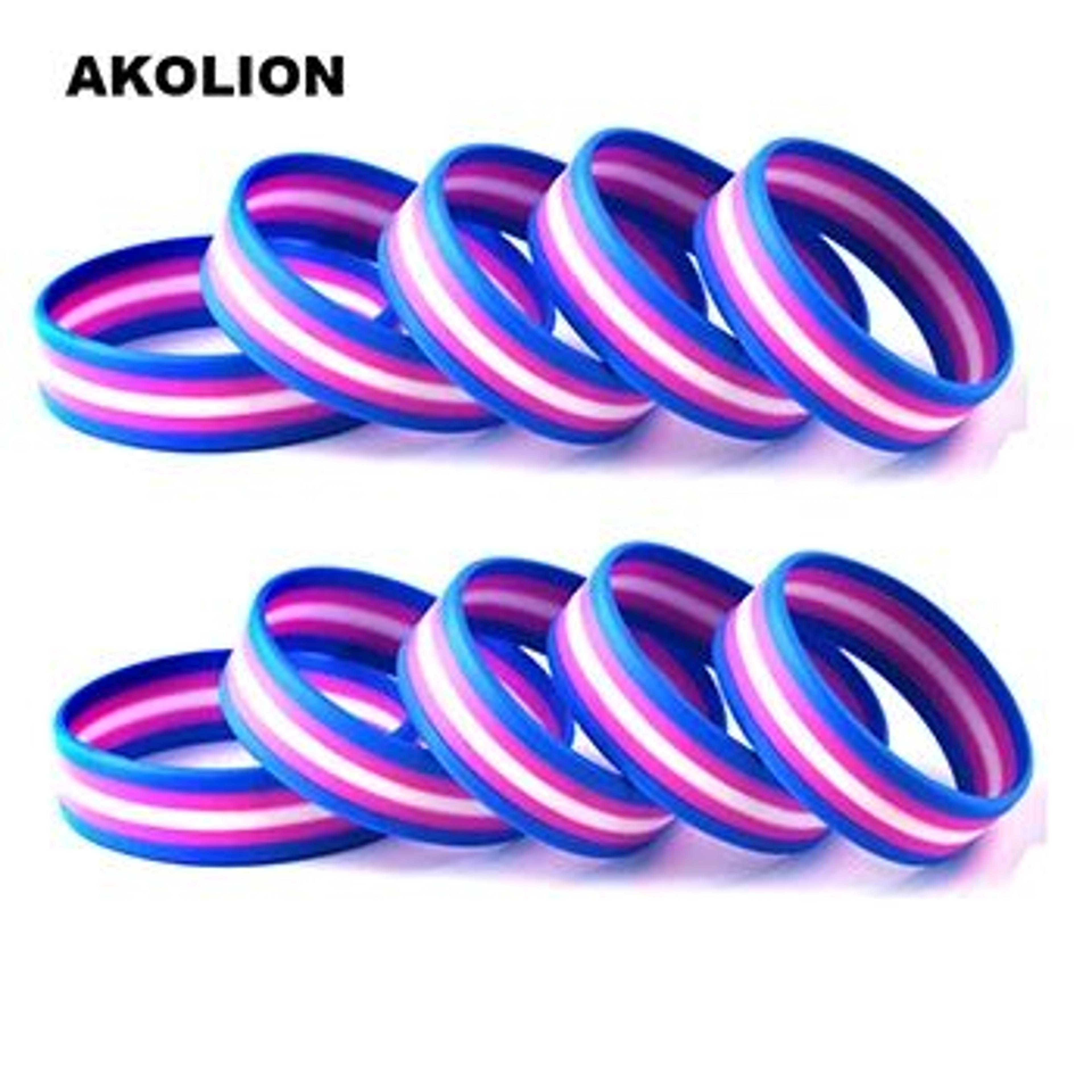 Transgender Pride Silicone Wristband 6
