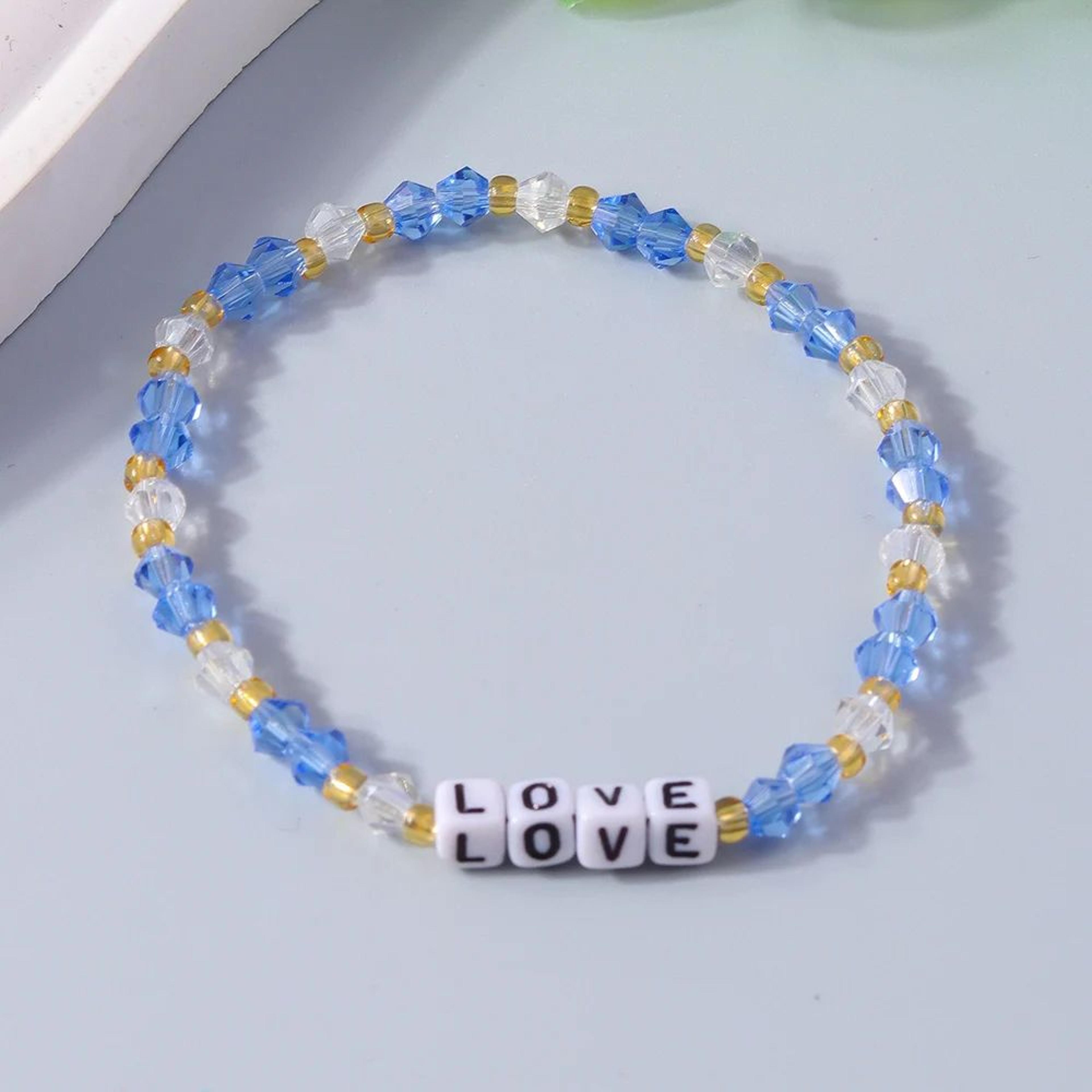 Colorful Seed Bead Flower Charm Bracelet 12