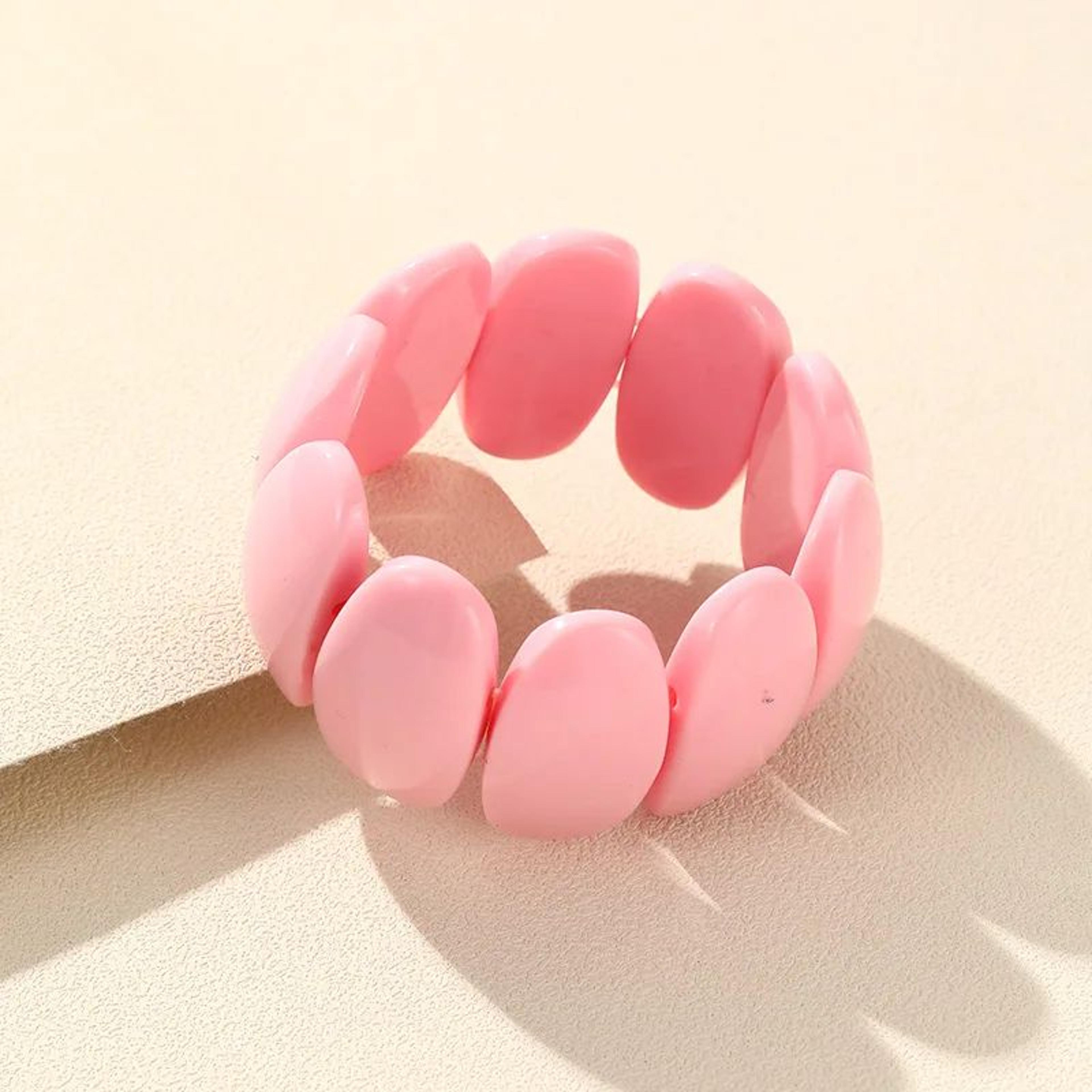 Colorful Resin Beaded Stretch Bracelet 2
