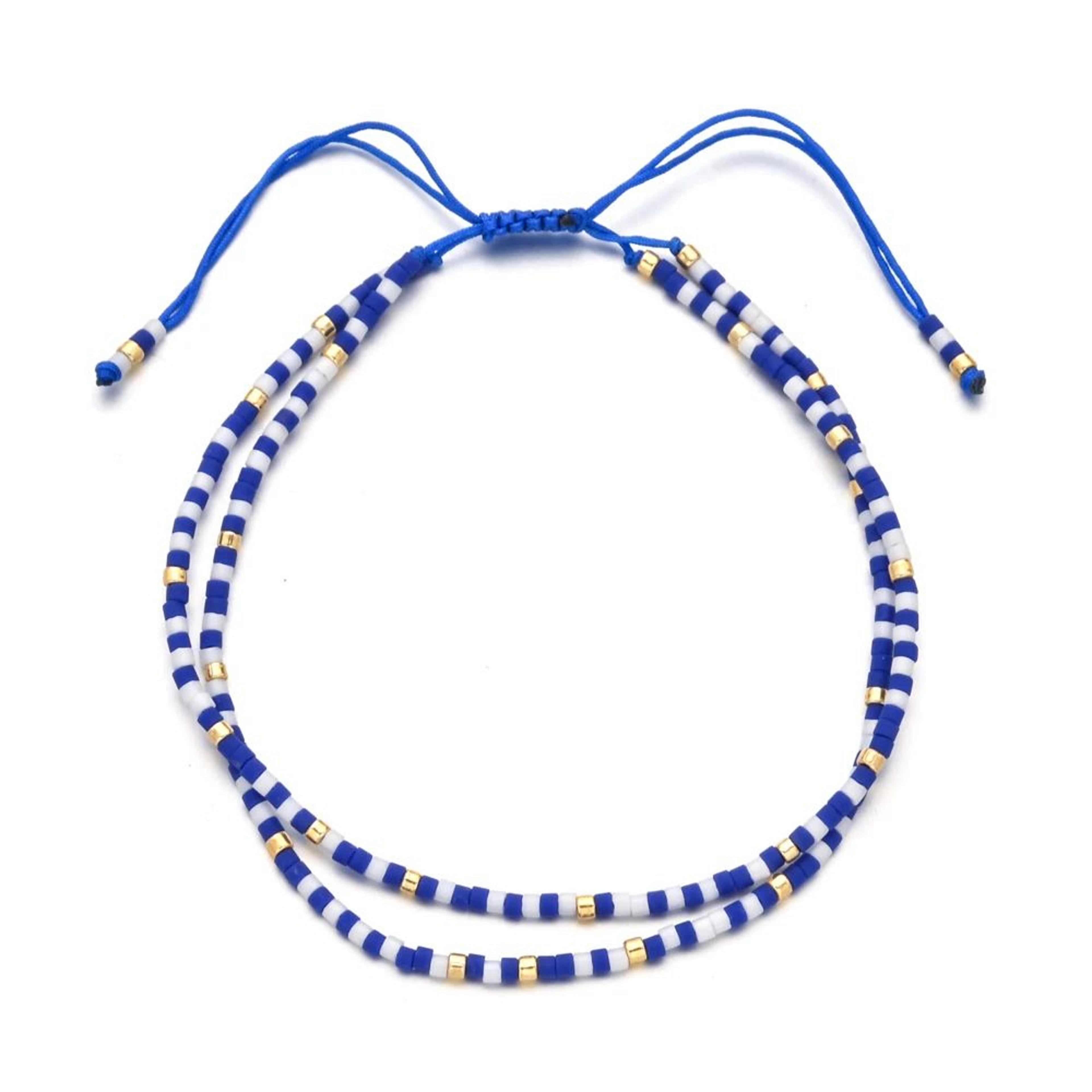 Blue Miyuki Seed Bead Braided Bracelet 10