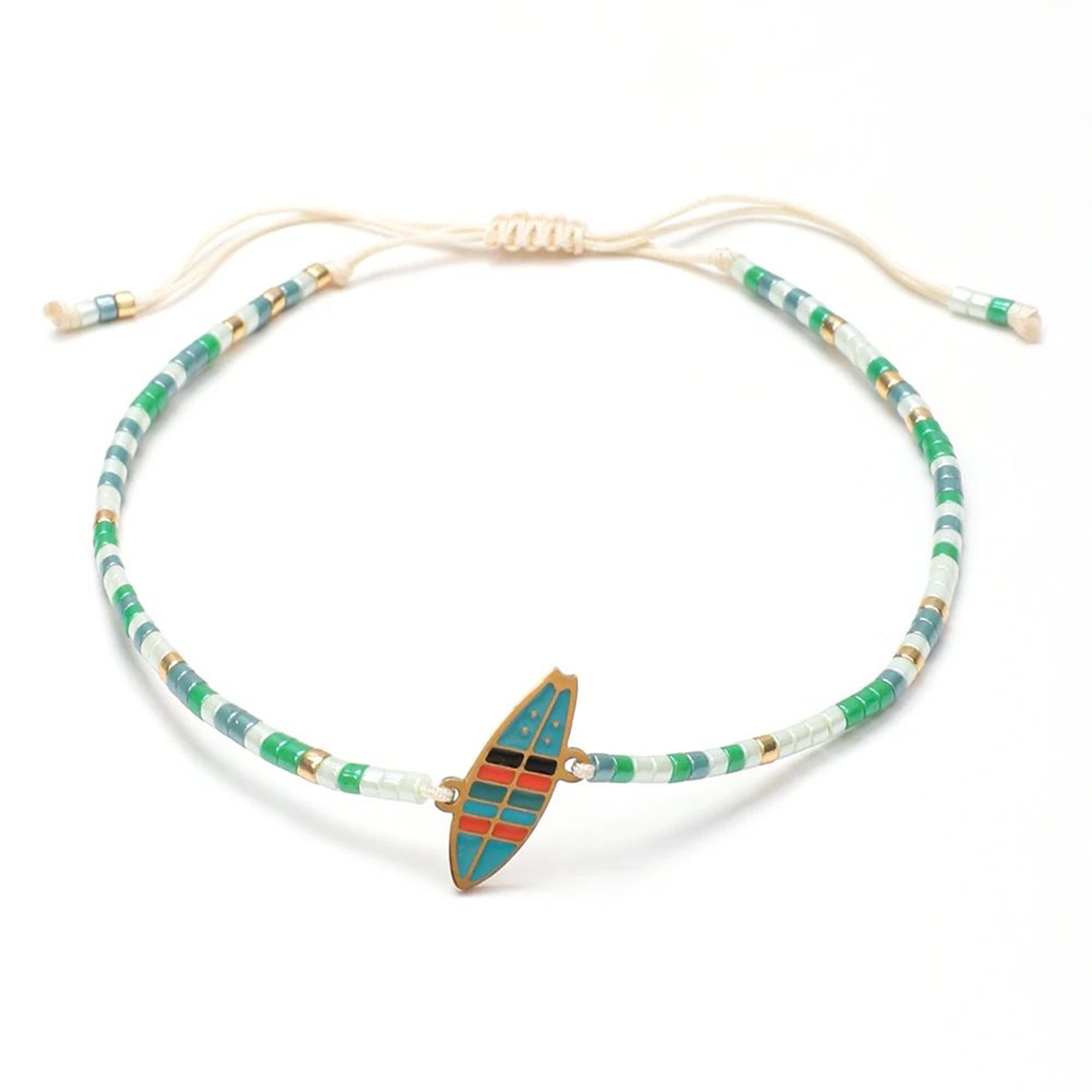 Miyuki Surfboard Charm Beach Bracelet 10