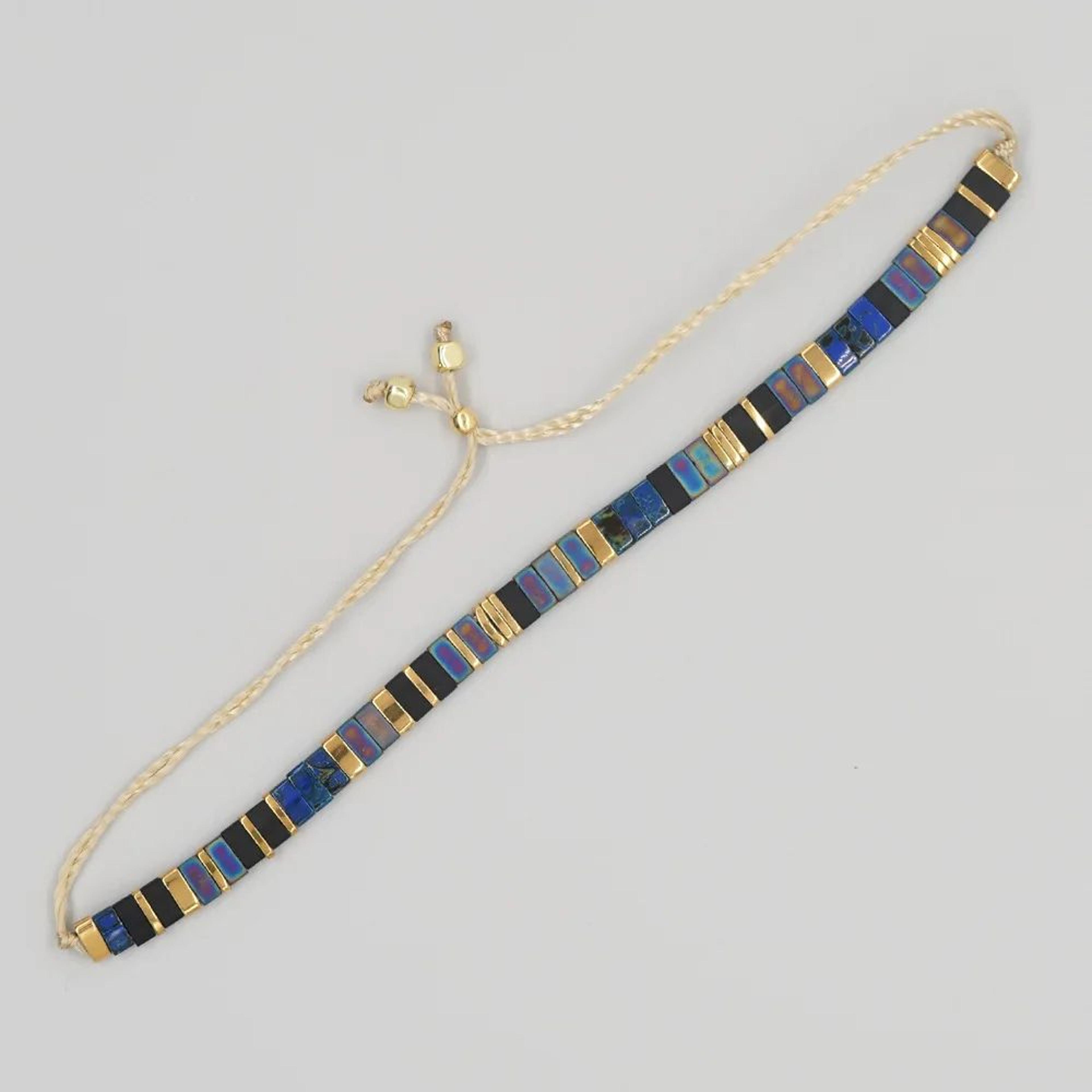 Colorful Tila Beaded Woven Bracelet 6