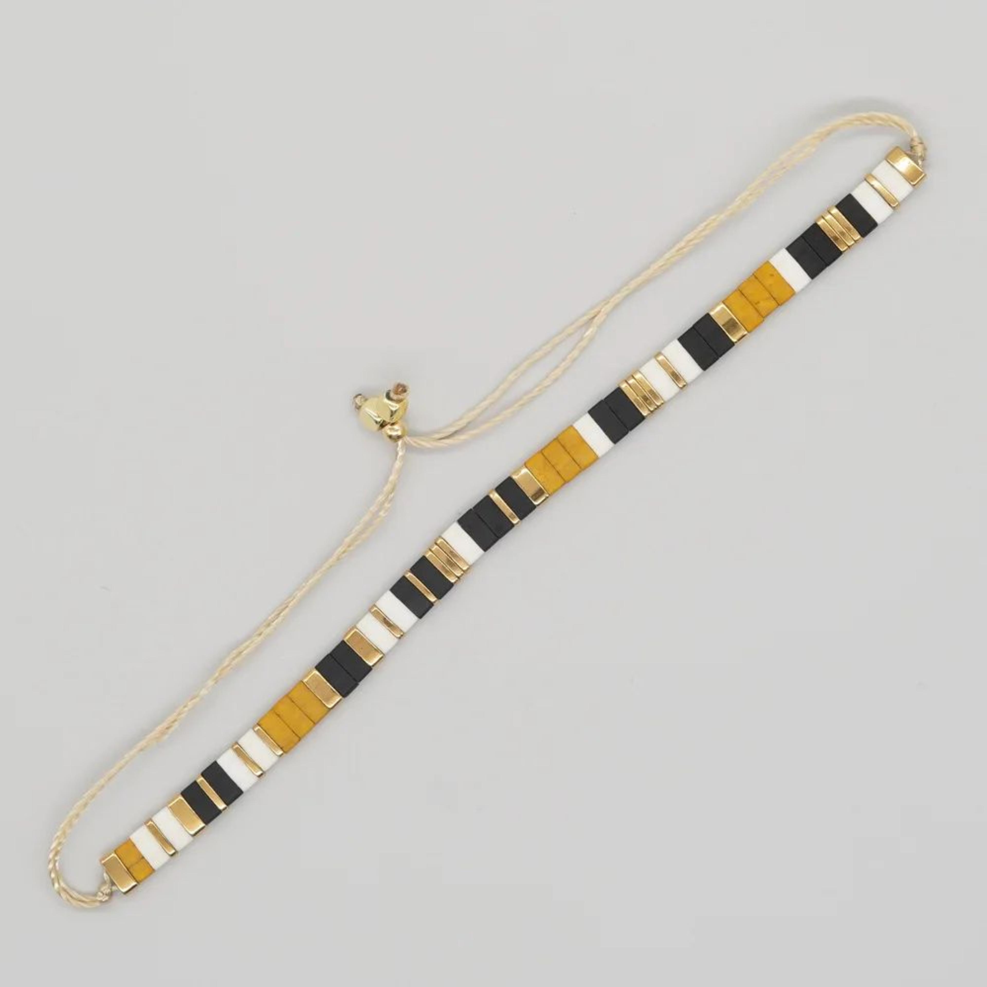 Colorful Tila Beaded Woven Bracelet 9