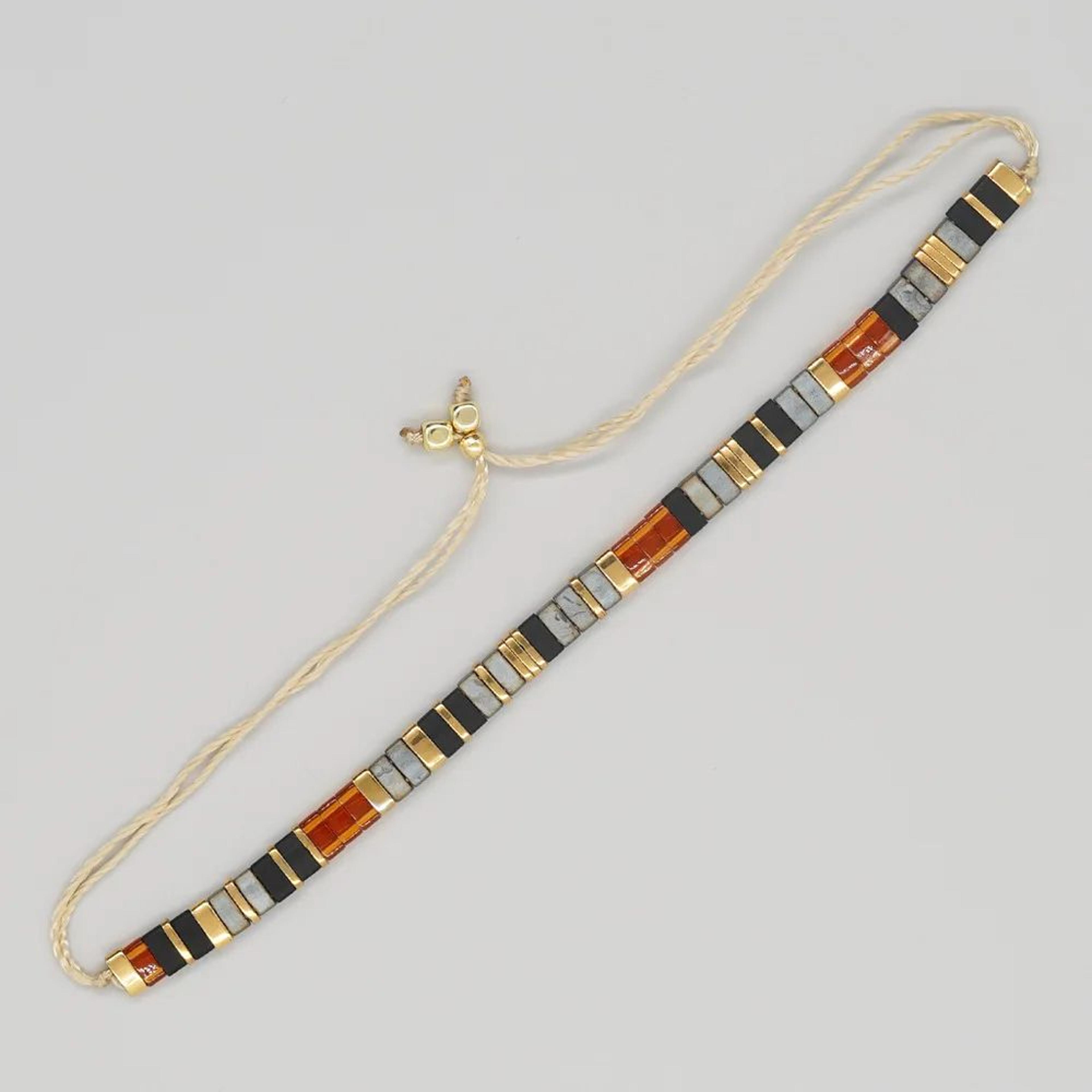 Colorful Tila Beaded Woven Bracelet 12