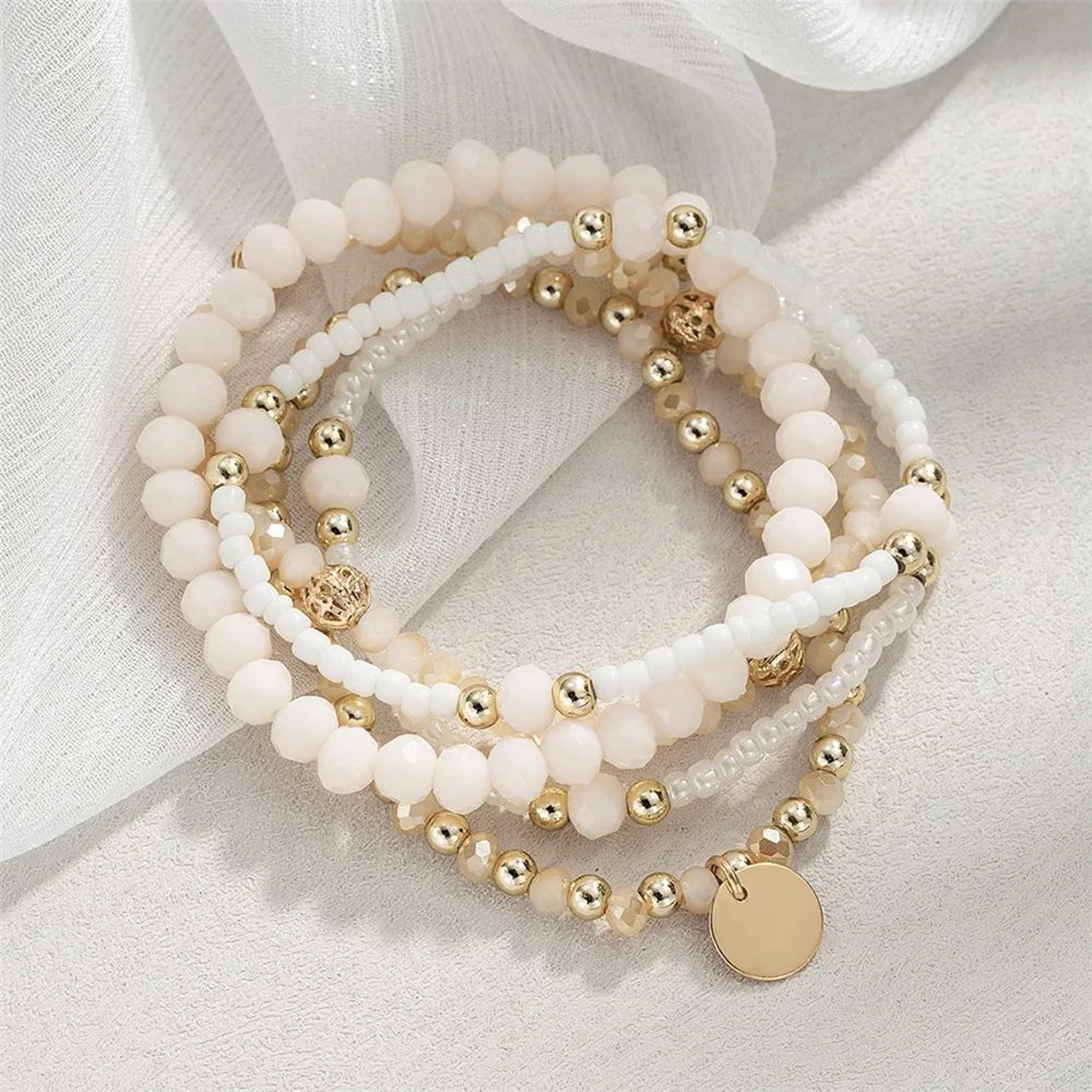 Boho Multicolor Stone Layered Bracelet 8