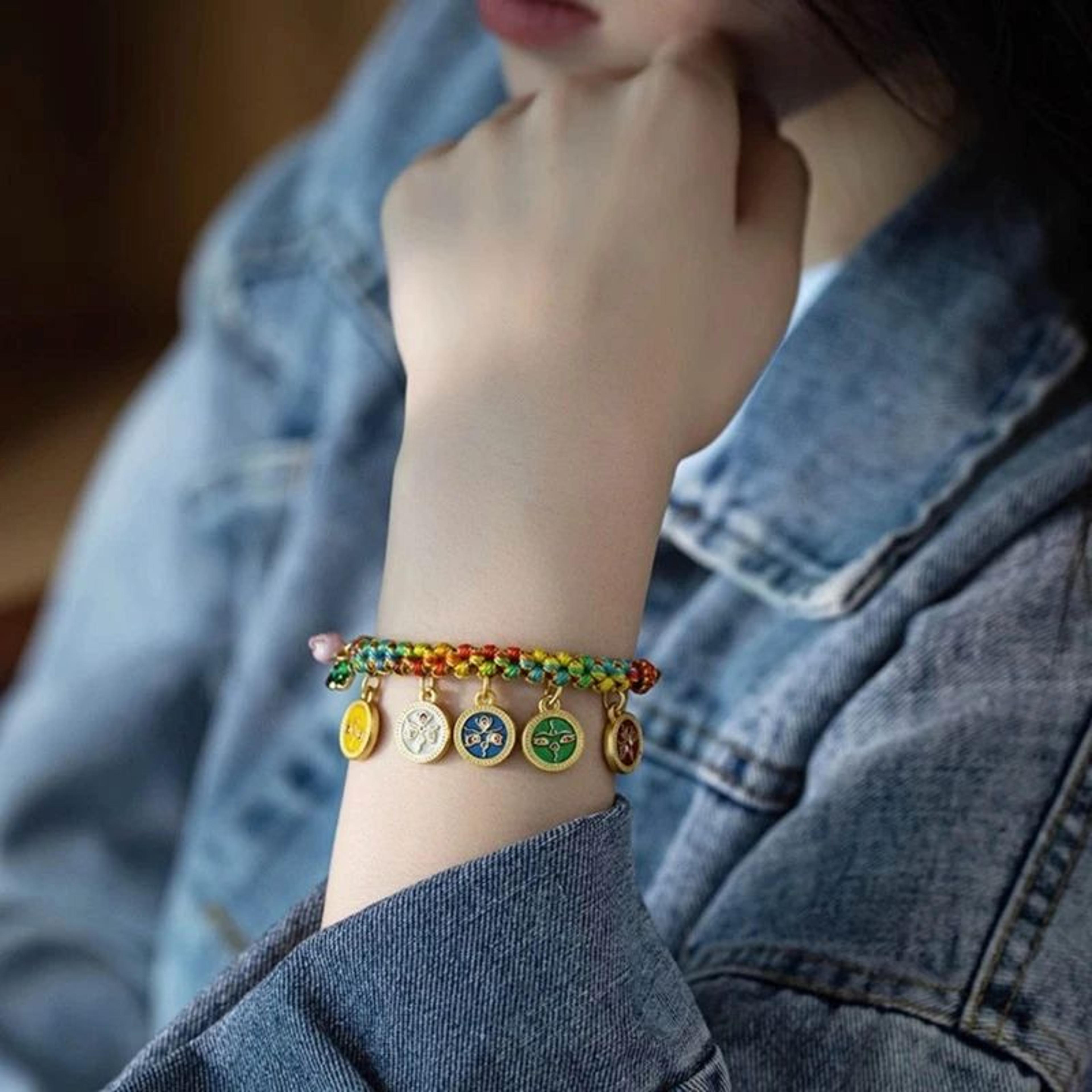 Tibetan Five Way Wealth Woven Bracelet 3