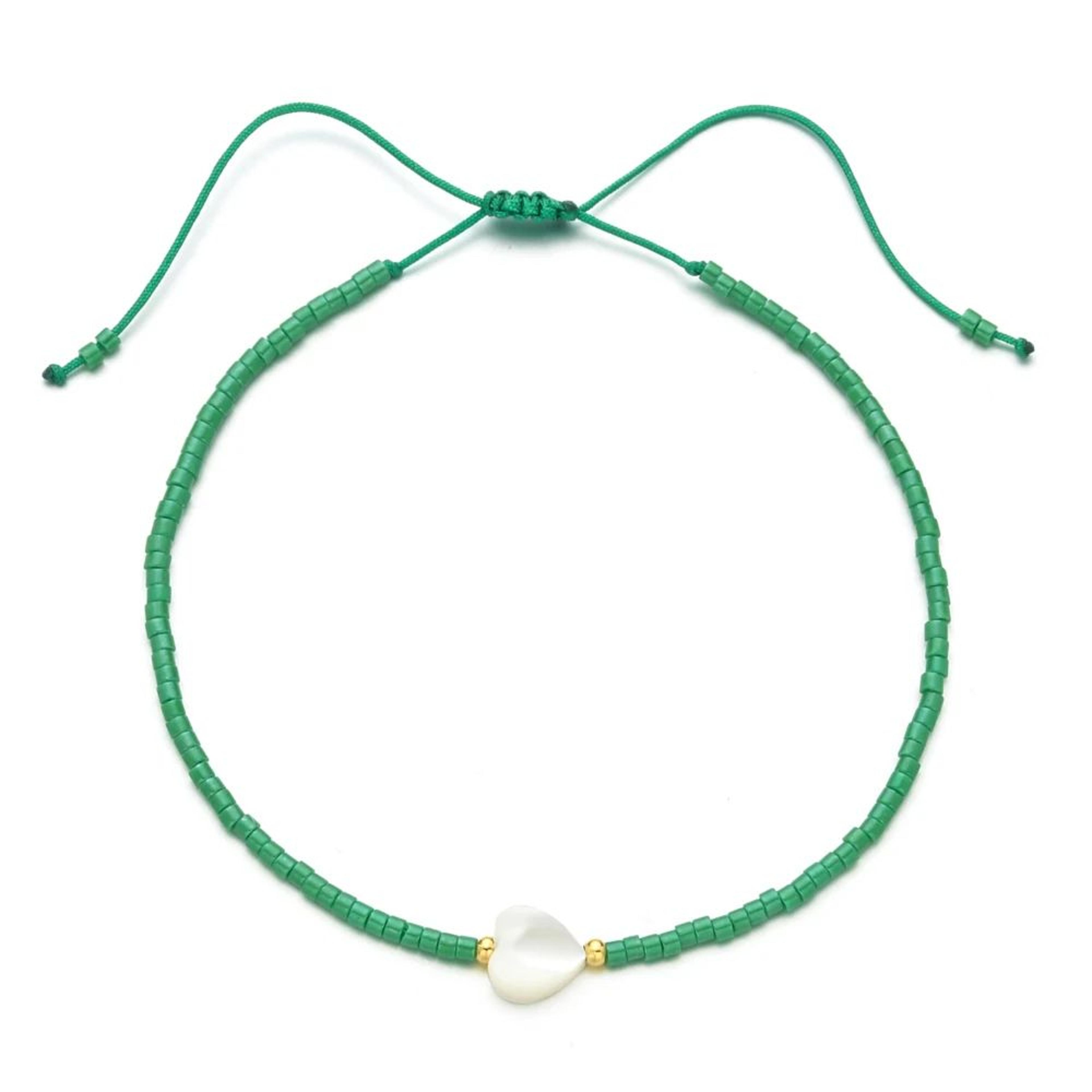 Gradient Miyuki Shell Heart Beaded Bracelet 6