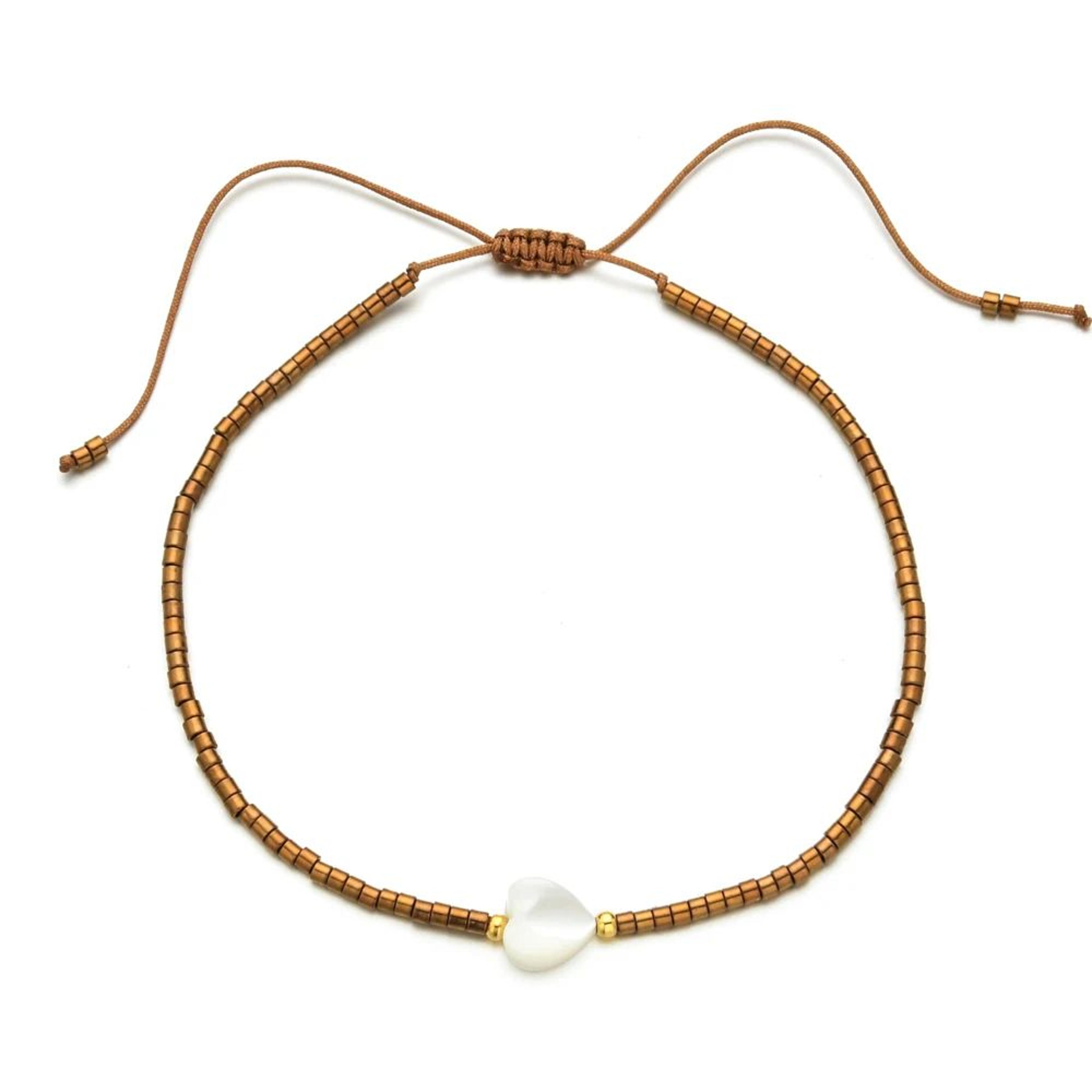 Gradient Miyuki Shell Heart Beaded Bracelet 15