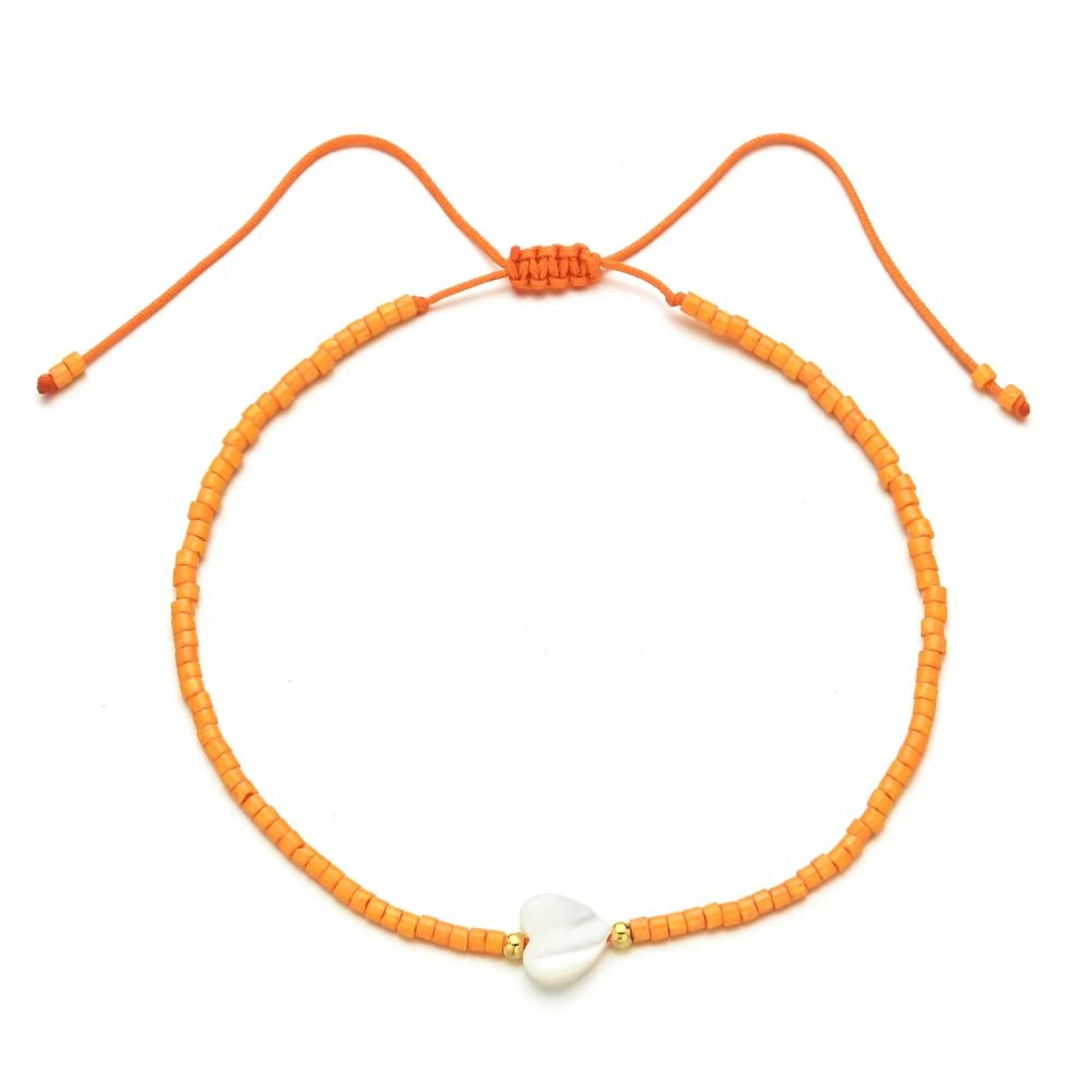 Gradient Miyuki Shell Heart Beaded Bracelet 16