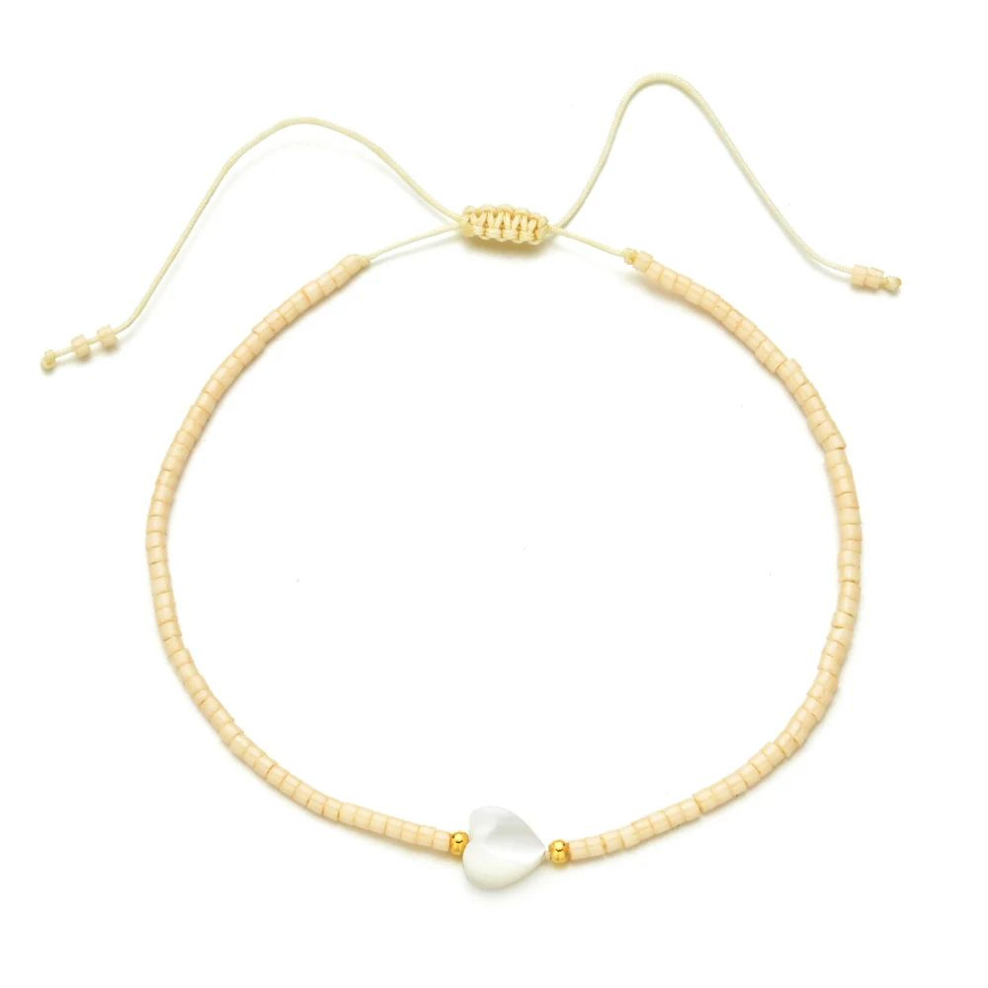 Gradient Miyuki Shell Heart Beaded Bracelet 17