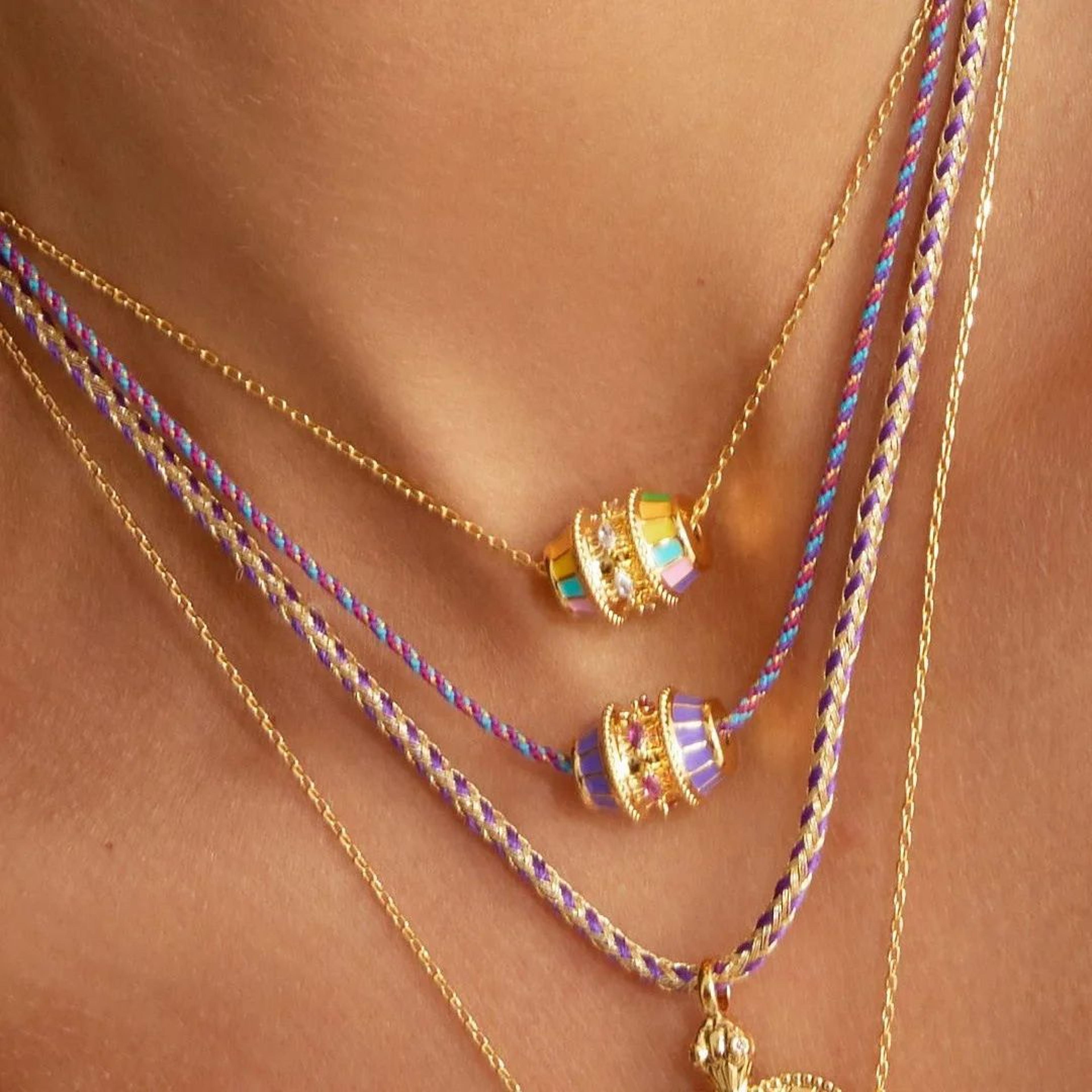 Colorful Tarot Charm Twist Chain Bracelet 2