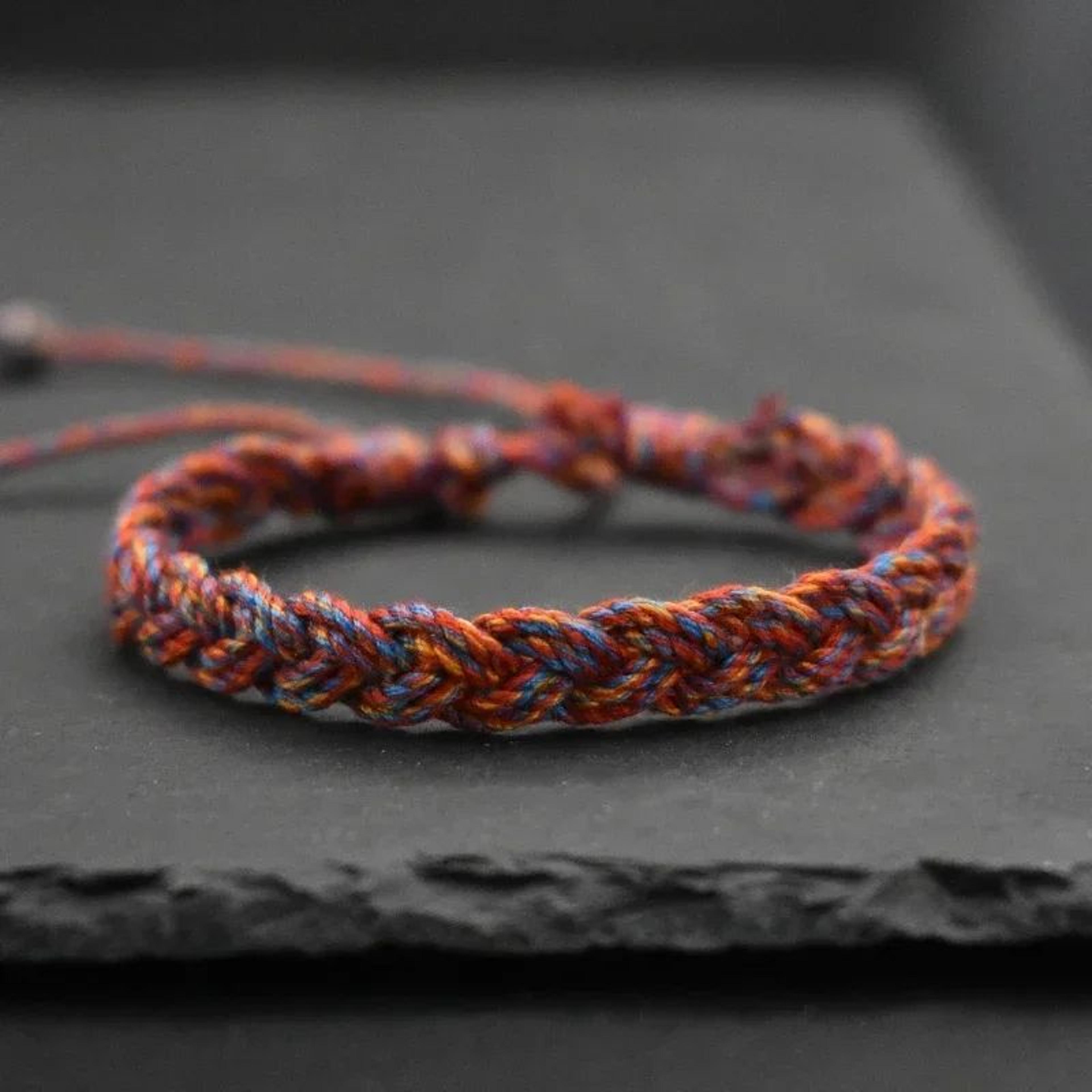 Multicolor Tibetan Lucky Bead Braided Bracelet 8
