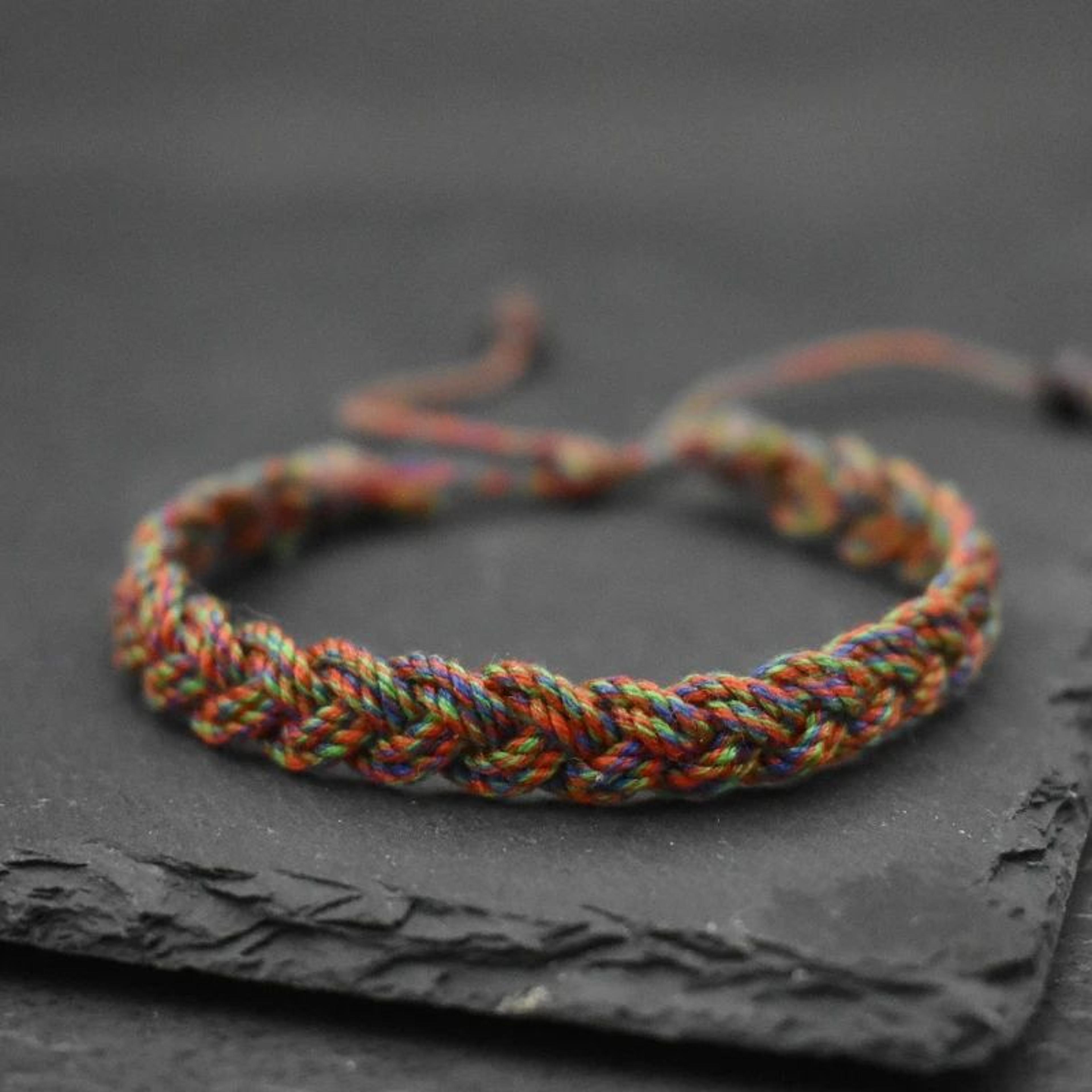 Multicolor Tibetan Lucky Bead Braided Bracelet 9