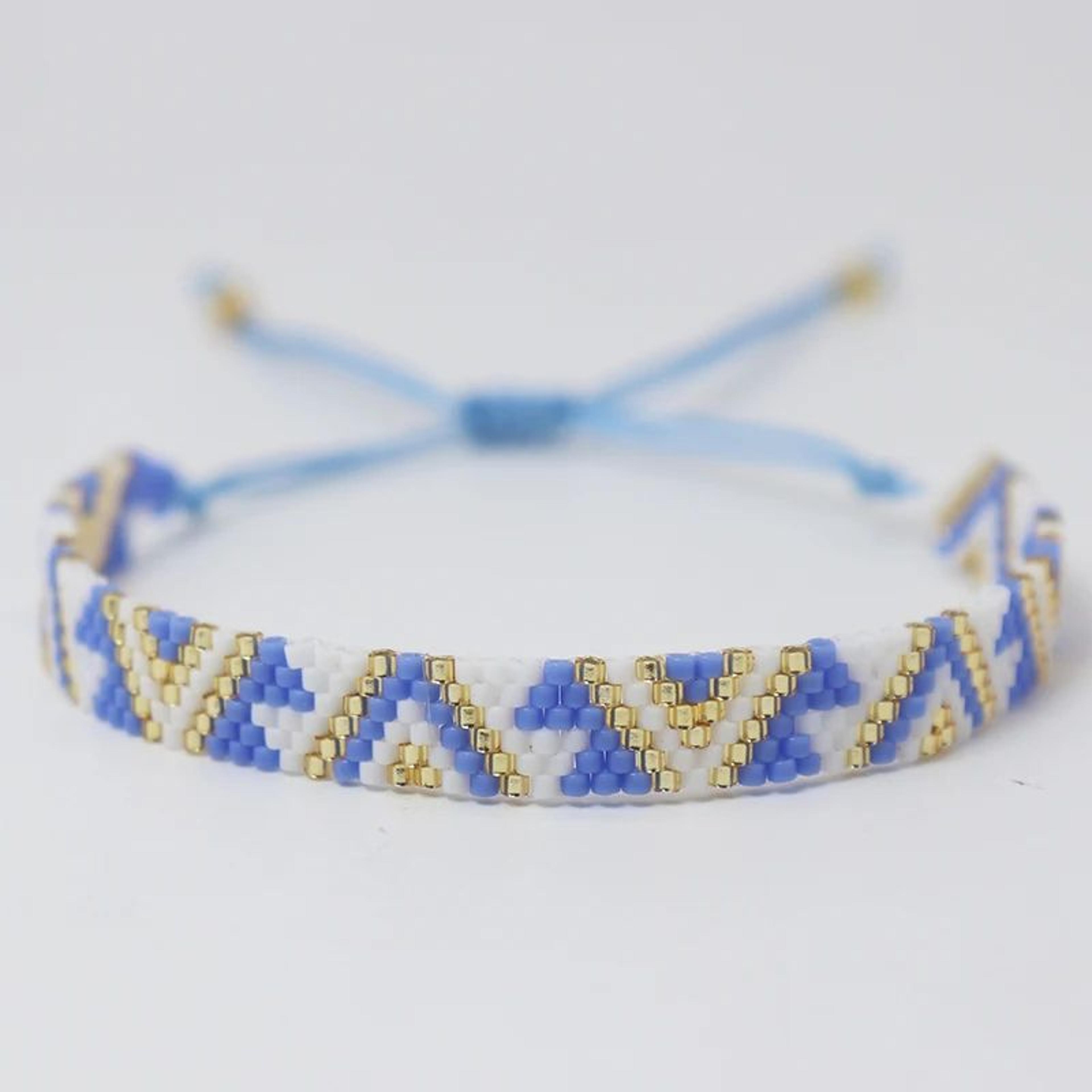 Boho Geometric Miyuki Bead Woven Bracelet 4