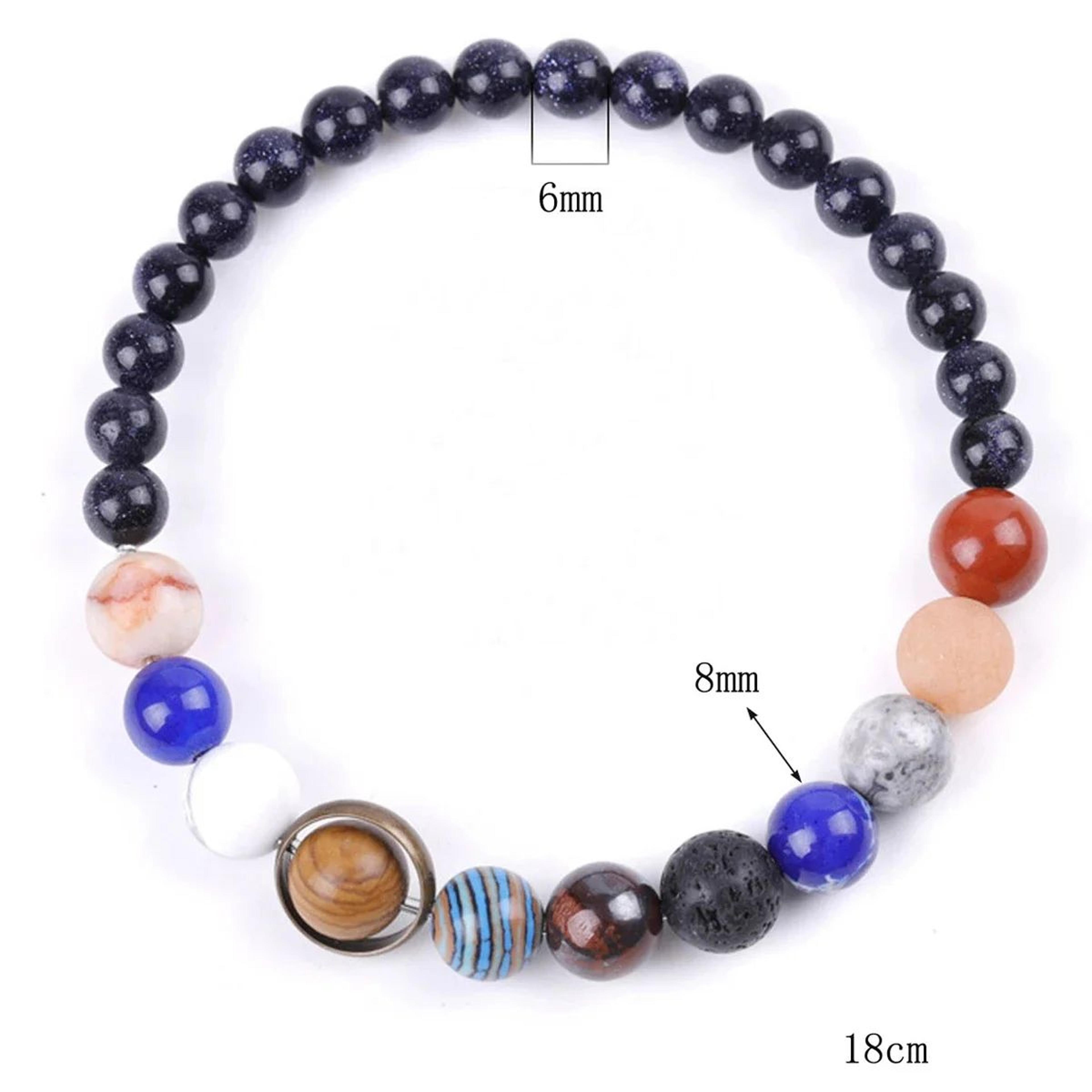 Cosmic Eight Planets Beaded Stretch Bracelet 2