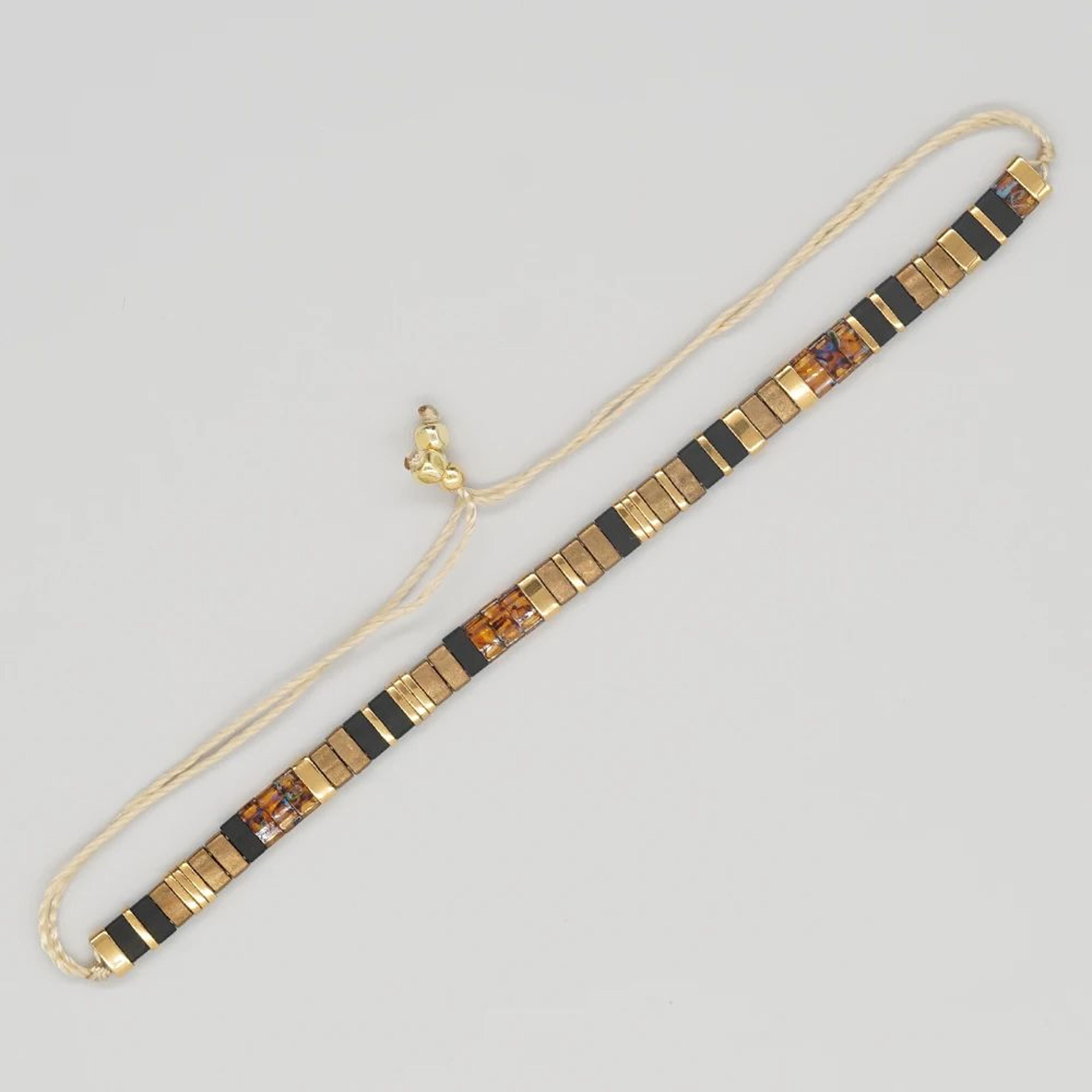Colorful Bohemian Tila Bead Woven Bracelet 13