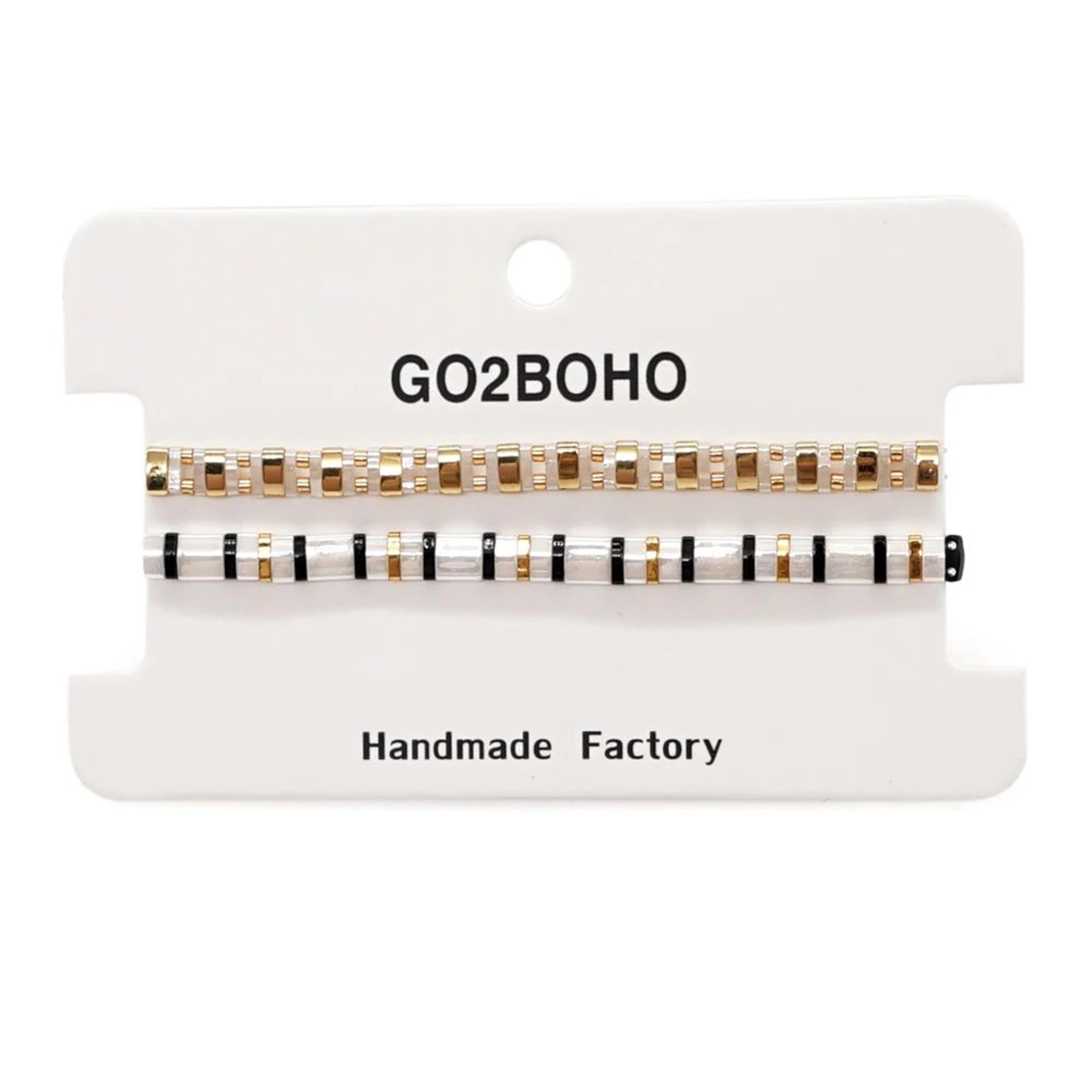 Black White Miyuki Tila Couple Bracelet Set 10
