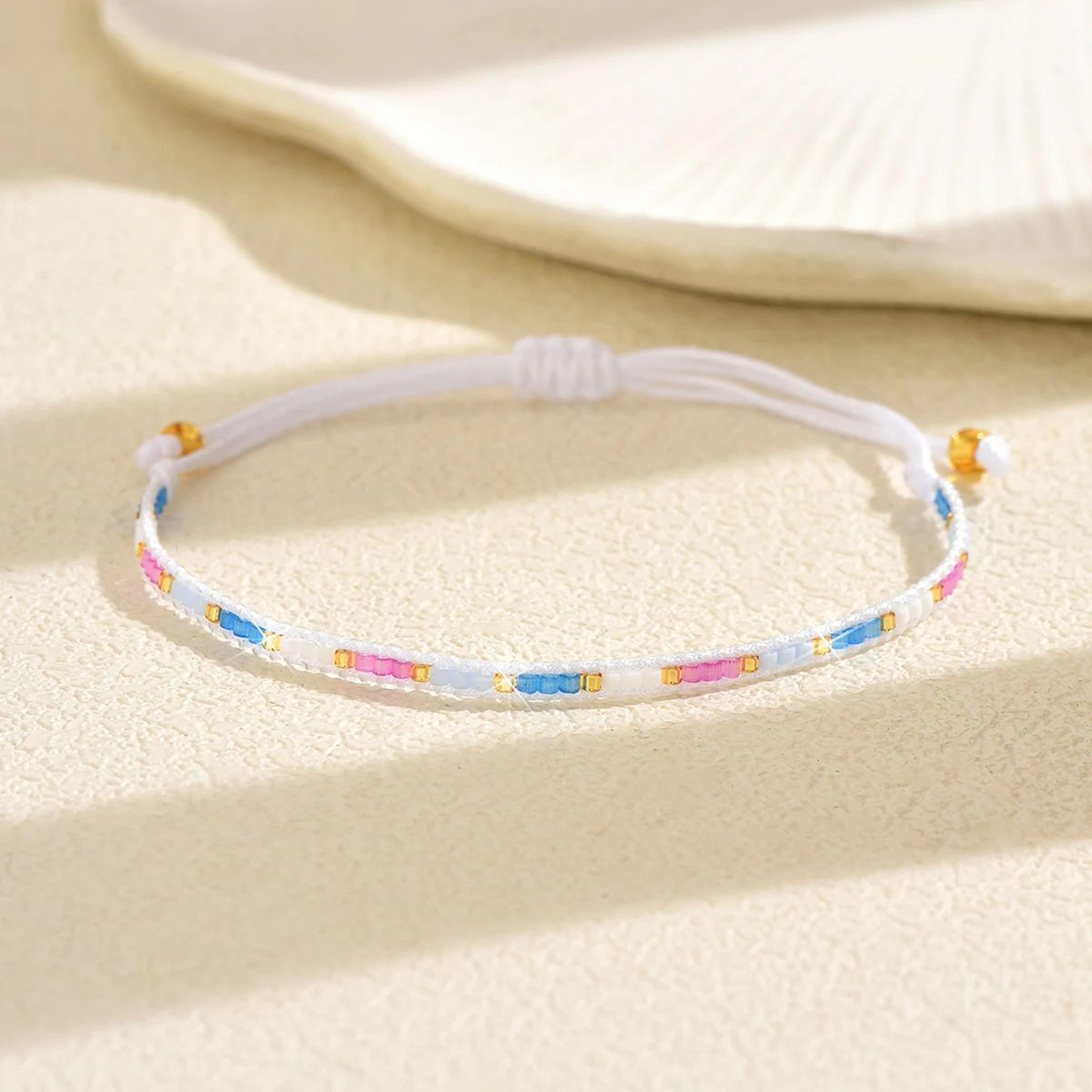 Boho Multicolor Woven Bead Bracelet Set 2
