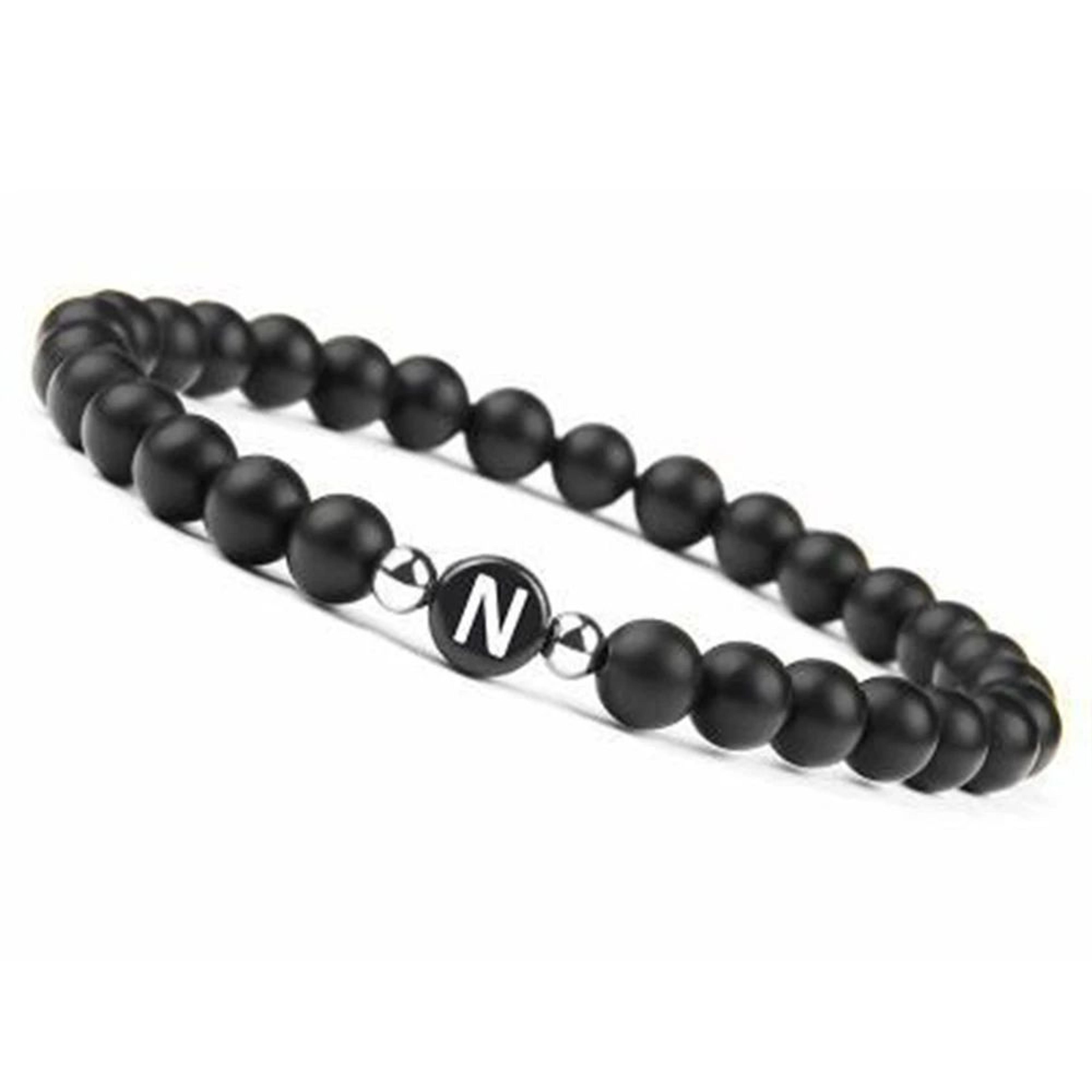 Personalized Letter Bead Stretch Bracelet 16