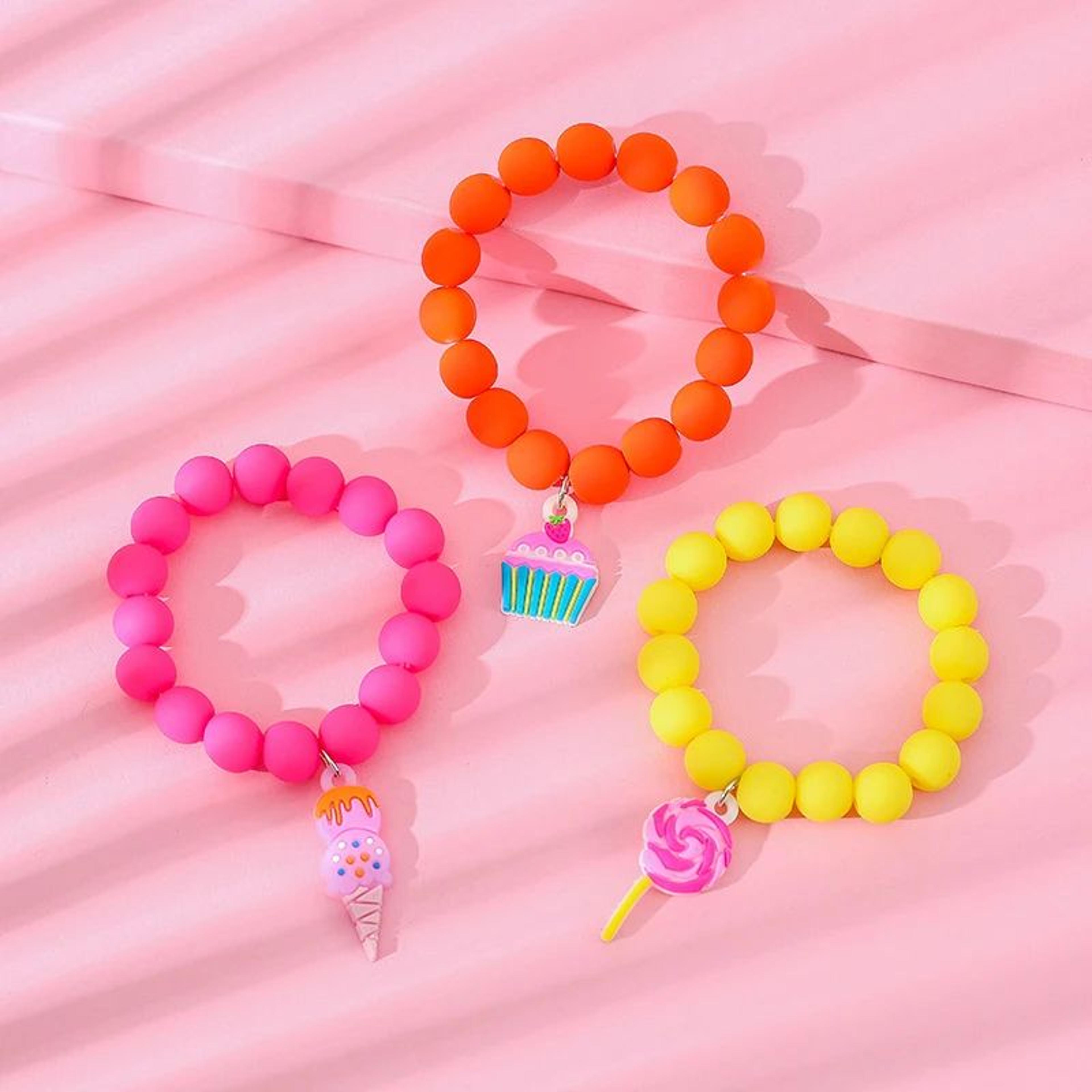 Candy Color Ice Cream Charm Bracelet Set 0