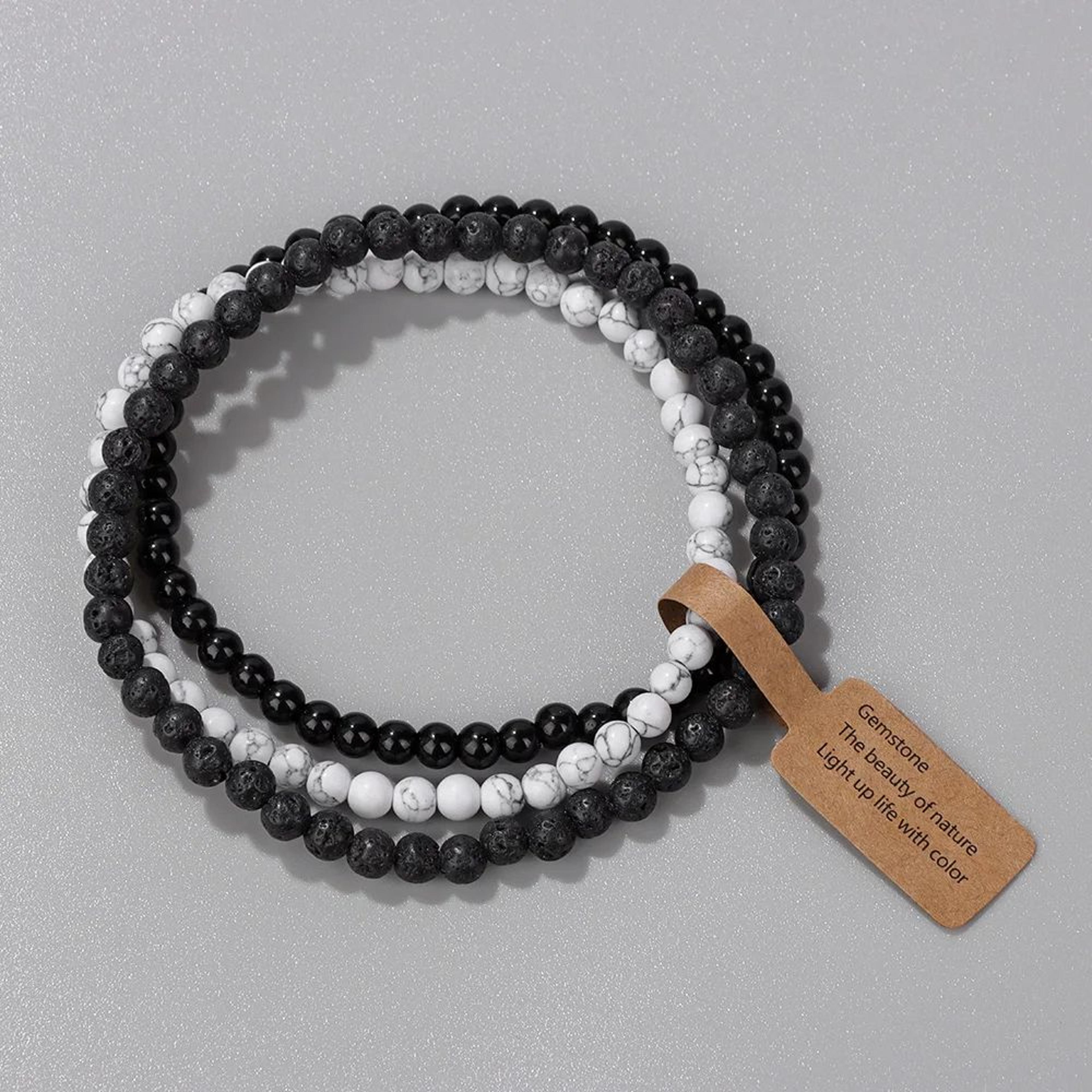 Mini Natural Stone Beaded Bracelet Set 2