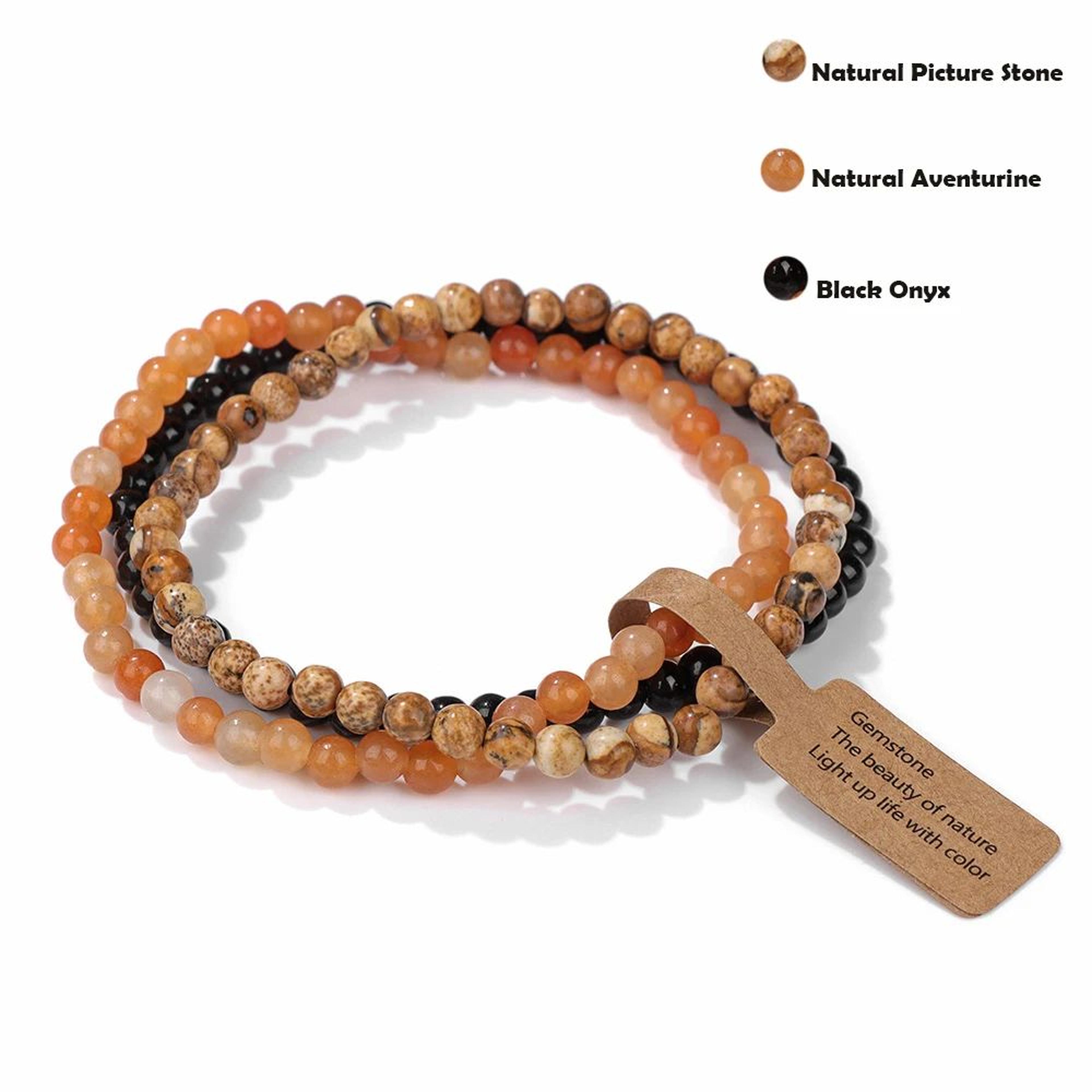 Mini Natural Stone Beaded Bracelet Set 14