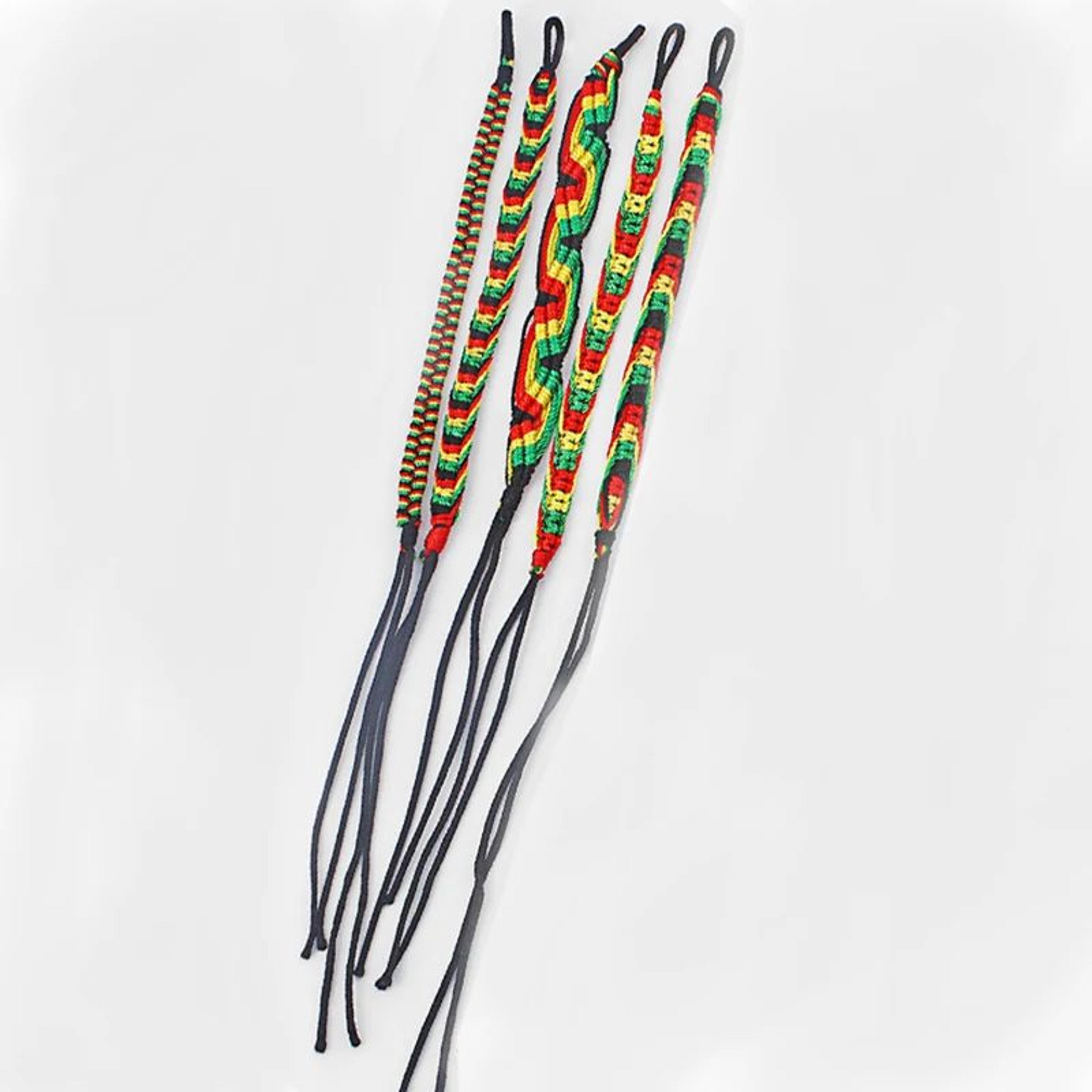 Rasta Reggae Woven Friendship Bracelet Set 1