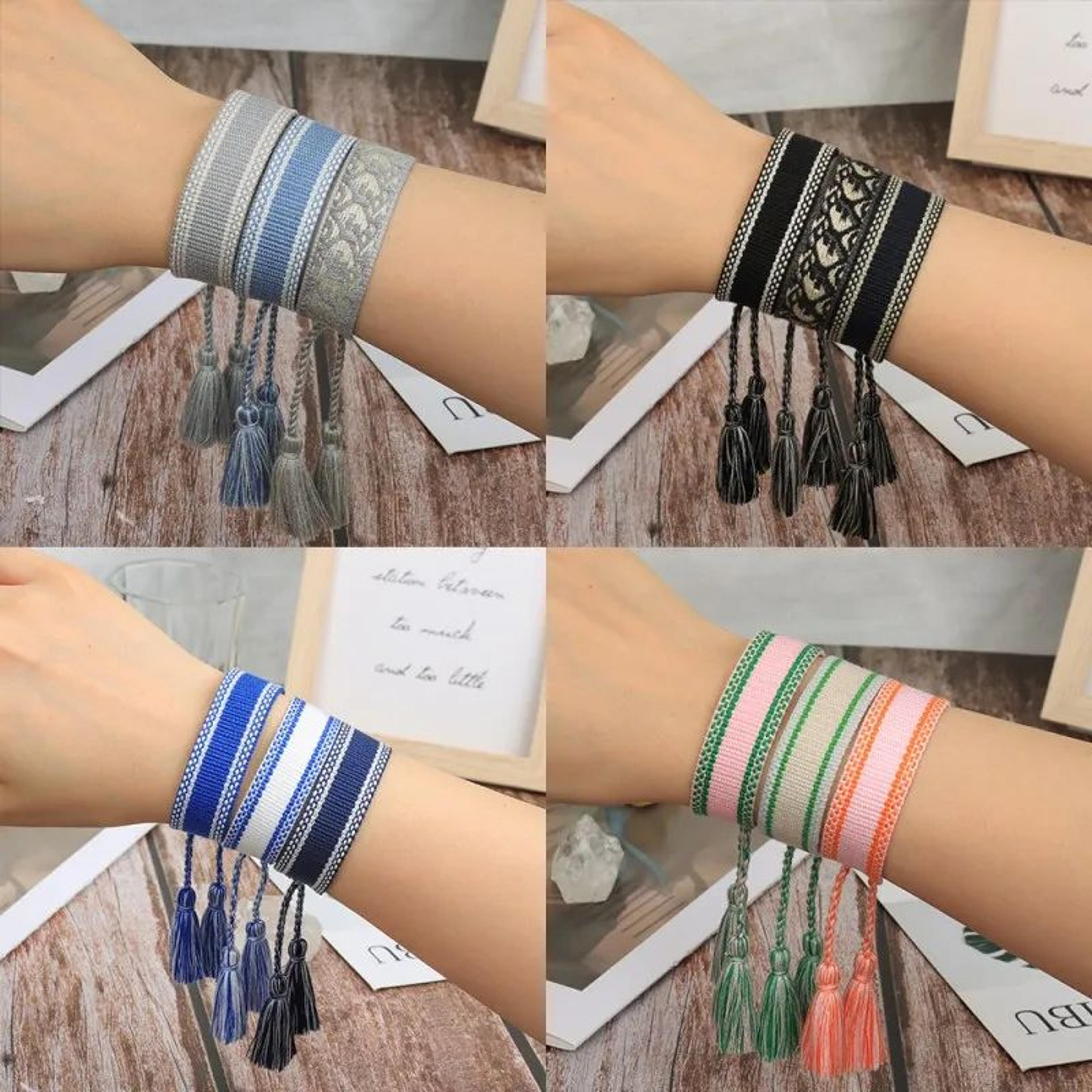 Colorful Boho Tassel Woven Friendship Bracelet 2