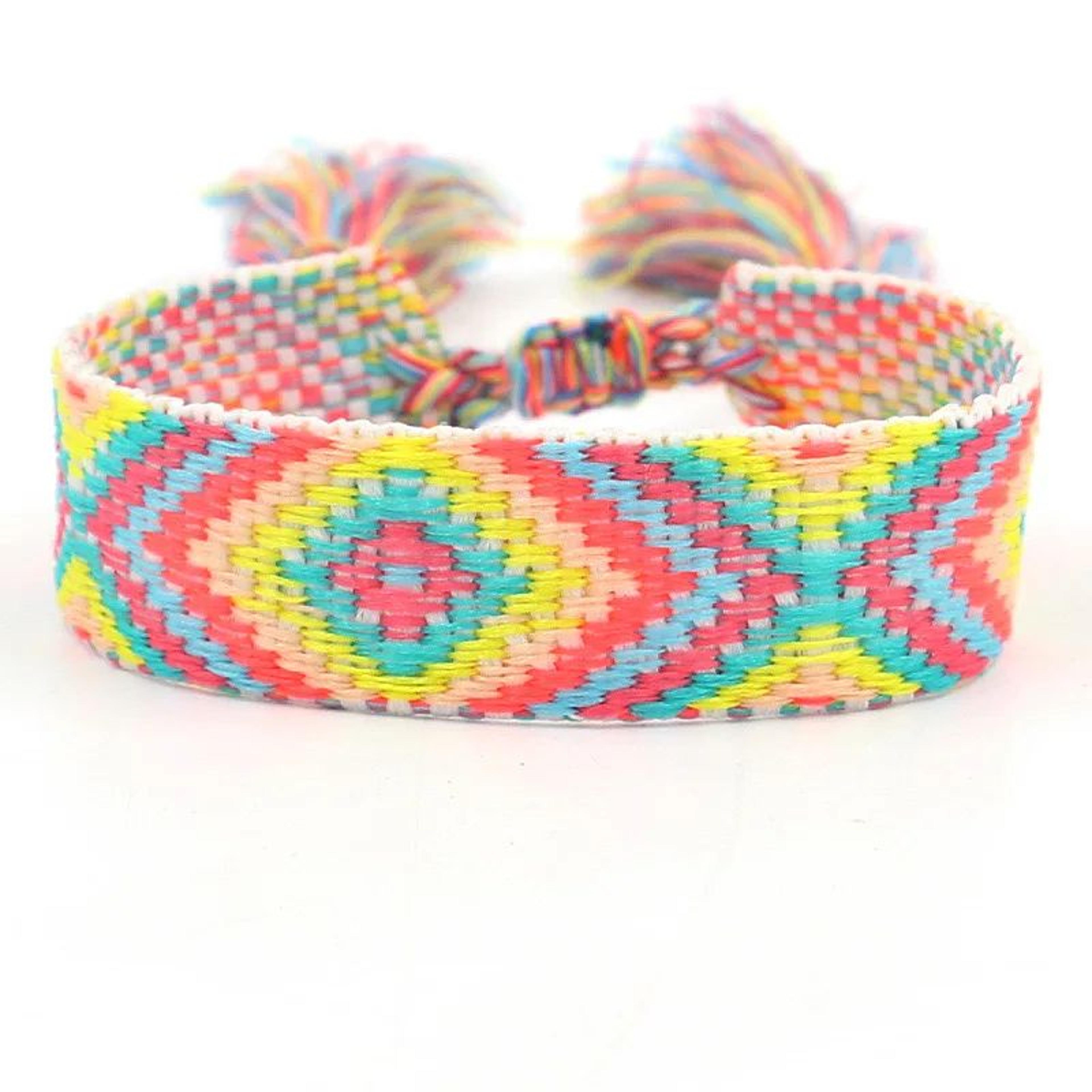 Colorful Boho Tassel Woven Friendship Bracelet 15