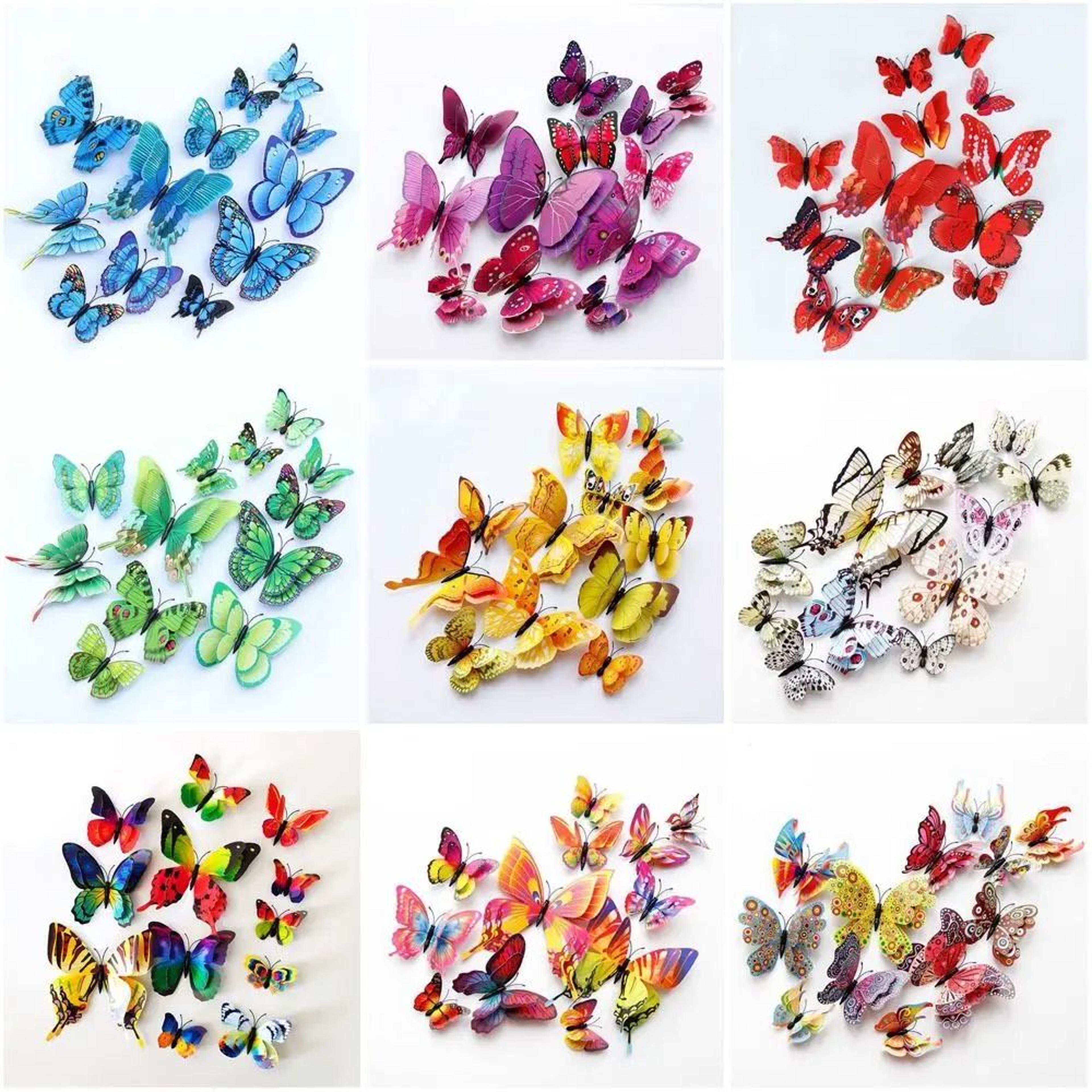 colorful 3d butterfly wall sticker set