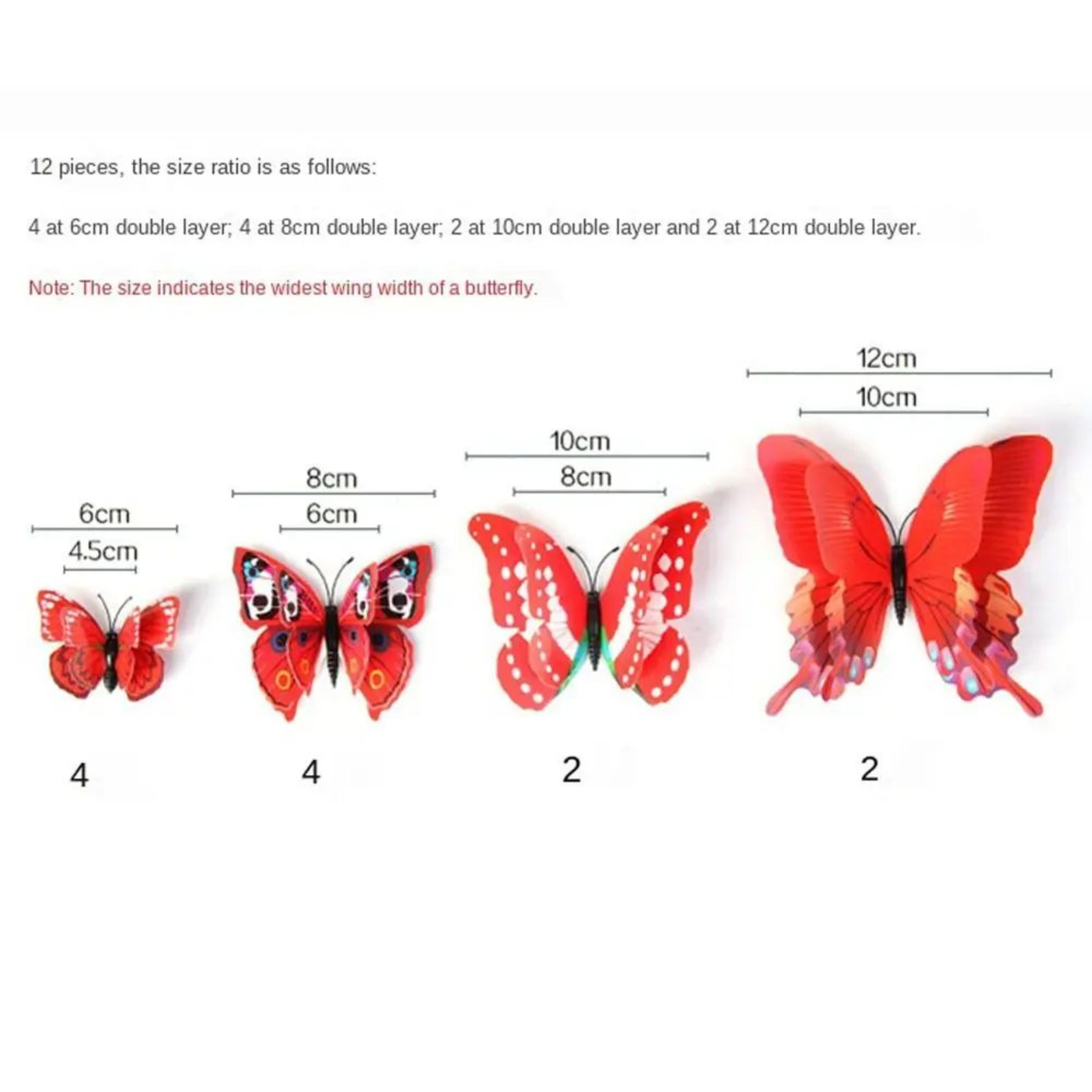 Colorful 3D Butterfly Wall Sticker Set 5