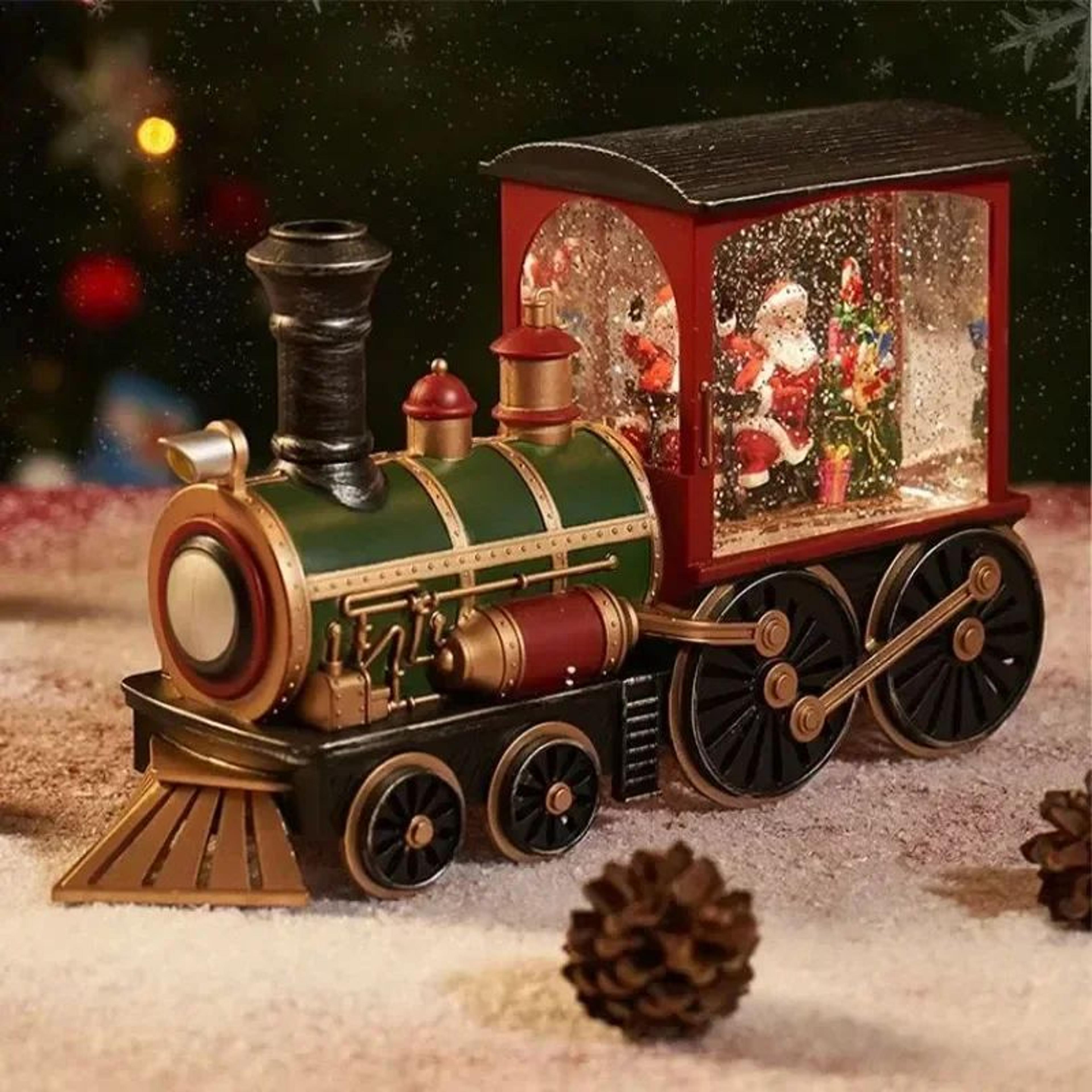 LED Christmas Crystal Ball Train Ornament 0