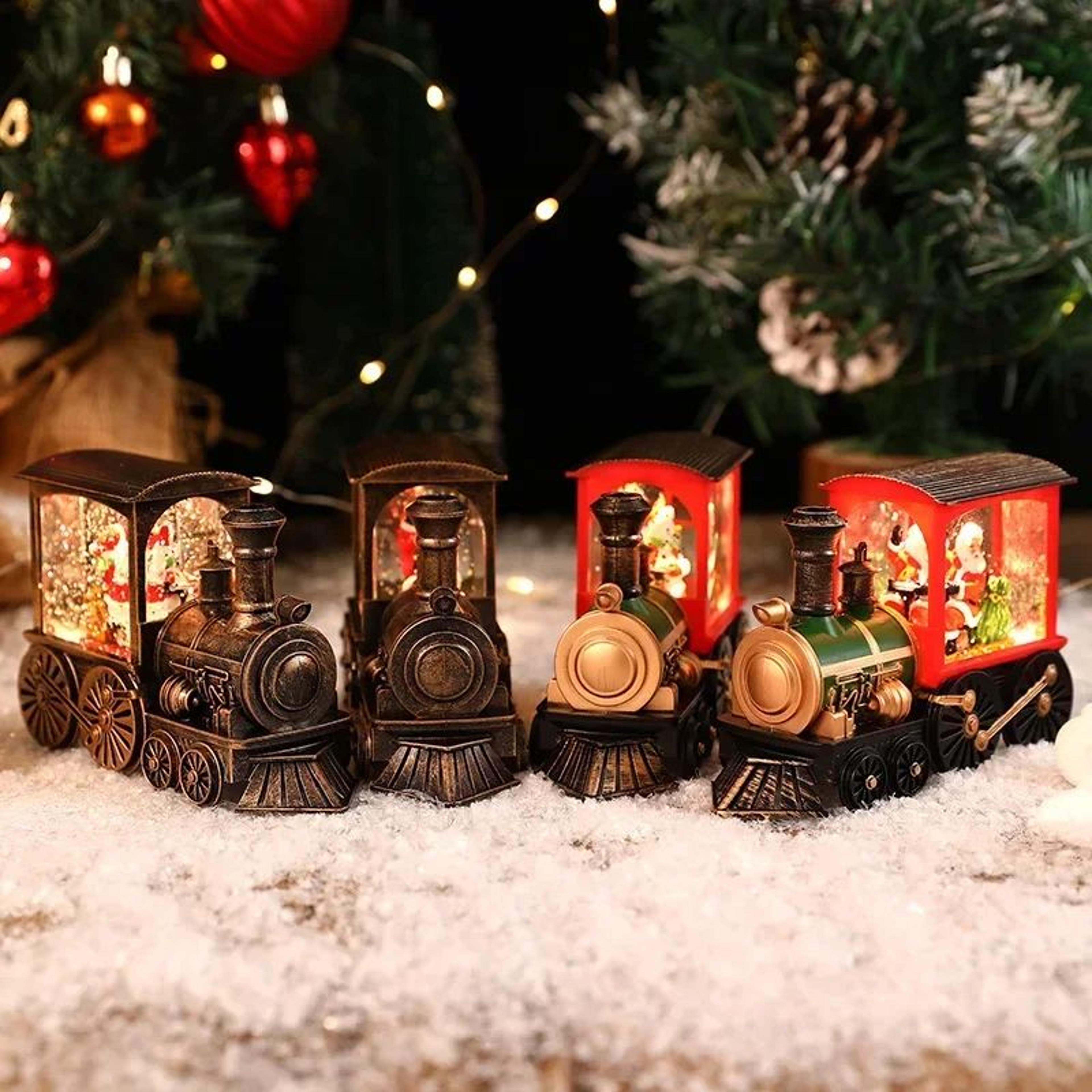 LED Christmas Crystal Ball Train Ornament 4