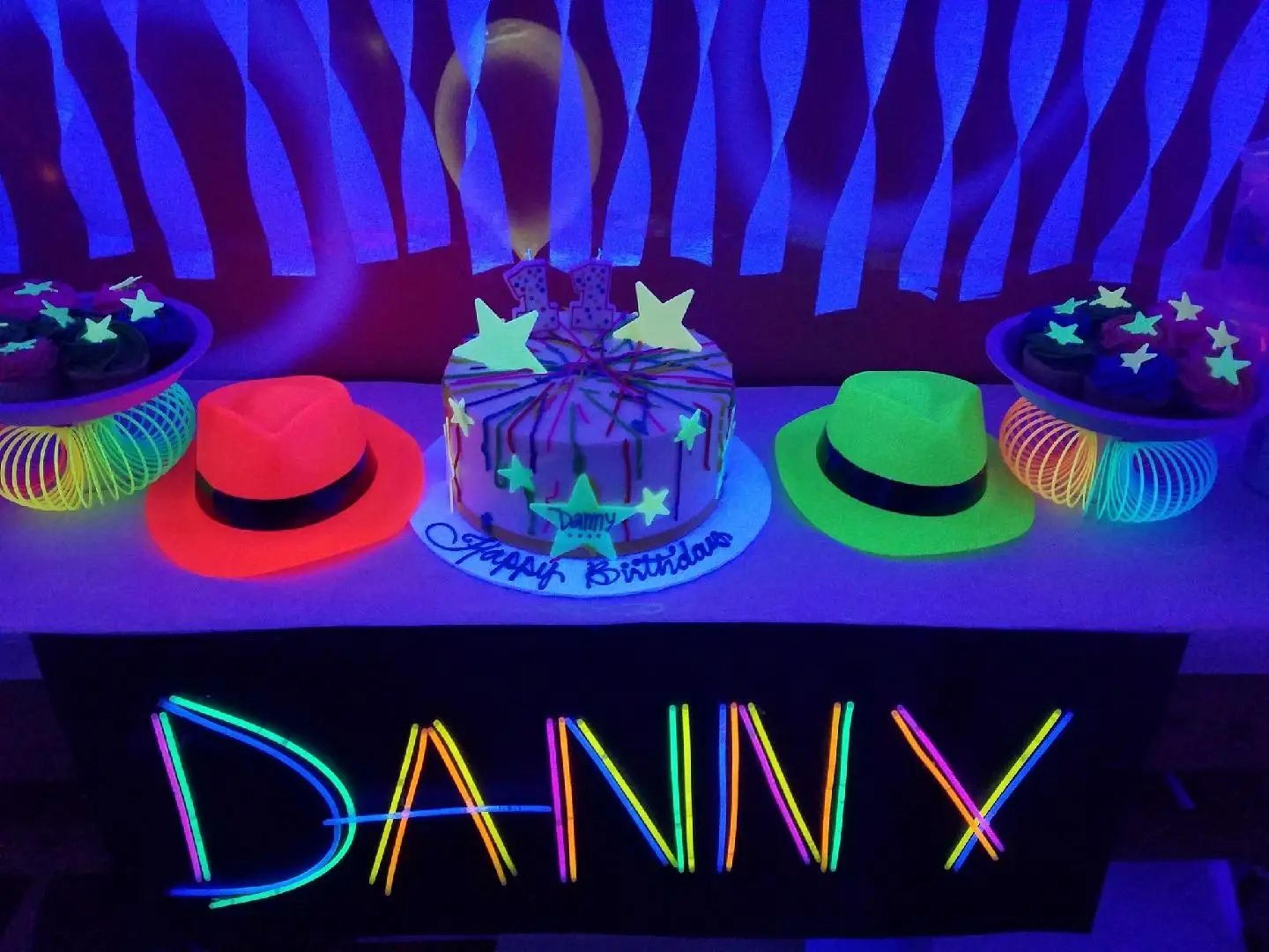 Neon UV Reactive Party Fedora Hats 4