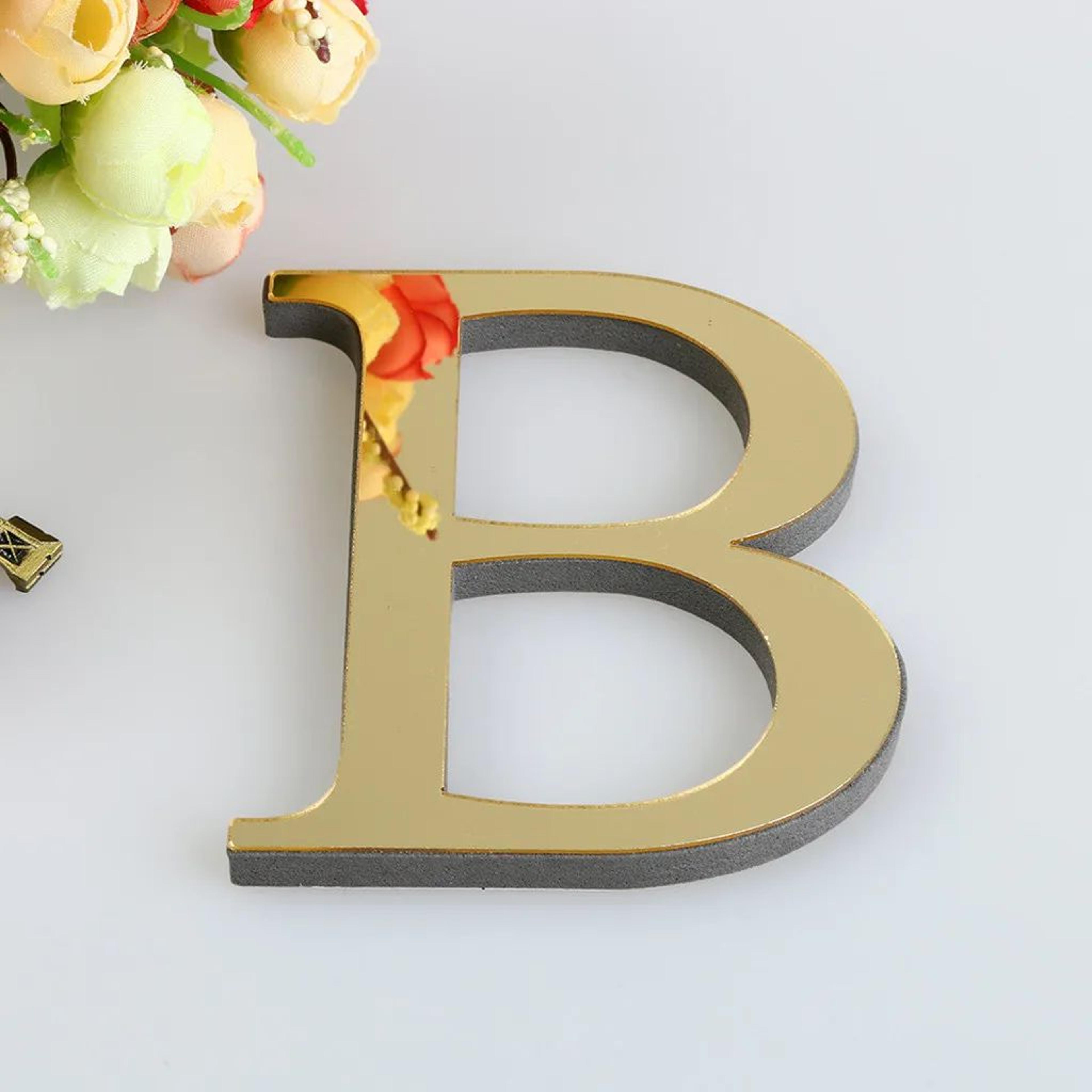 Gold 3D Mirror Acrylic Alphabet Wall Stickers 2