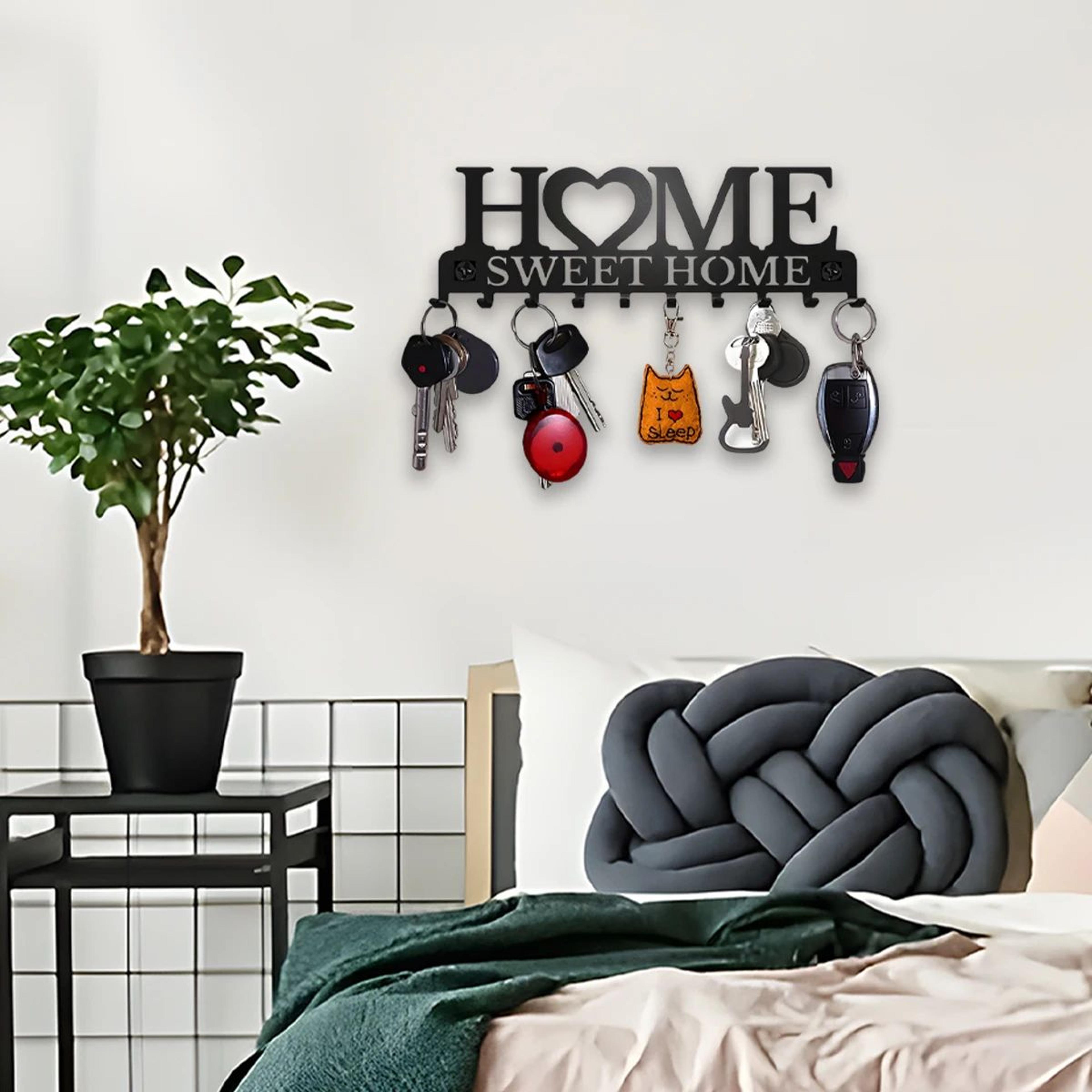 Sweet Home Metal Wall Key Holder With 10 Hooks 5
