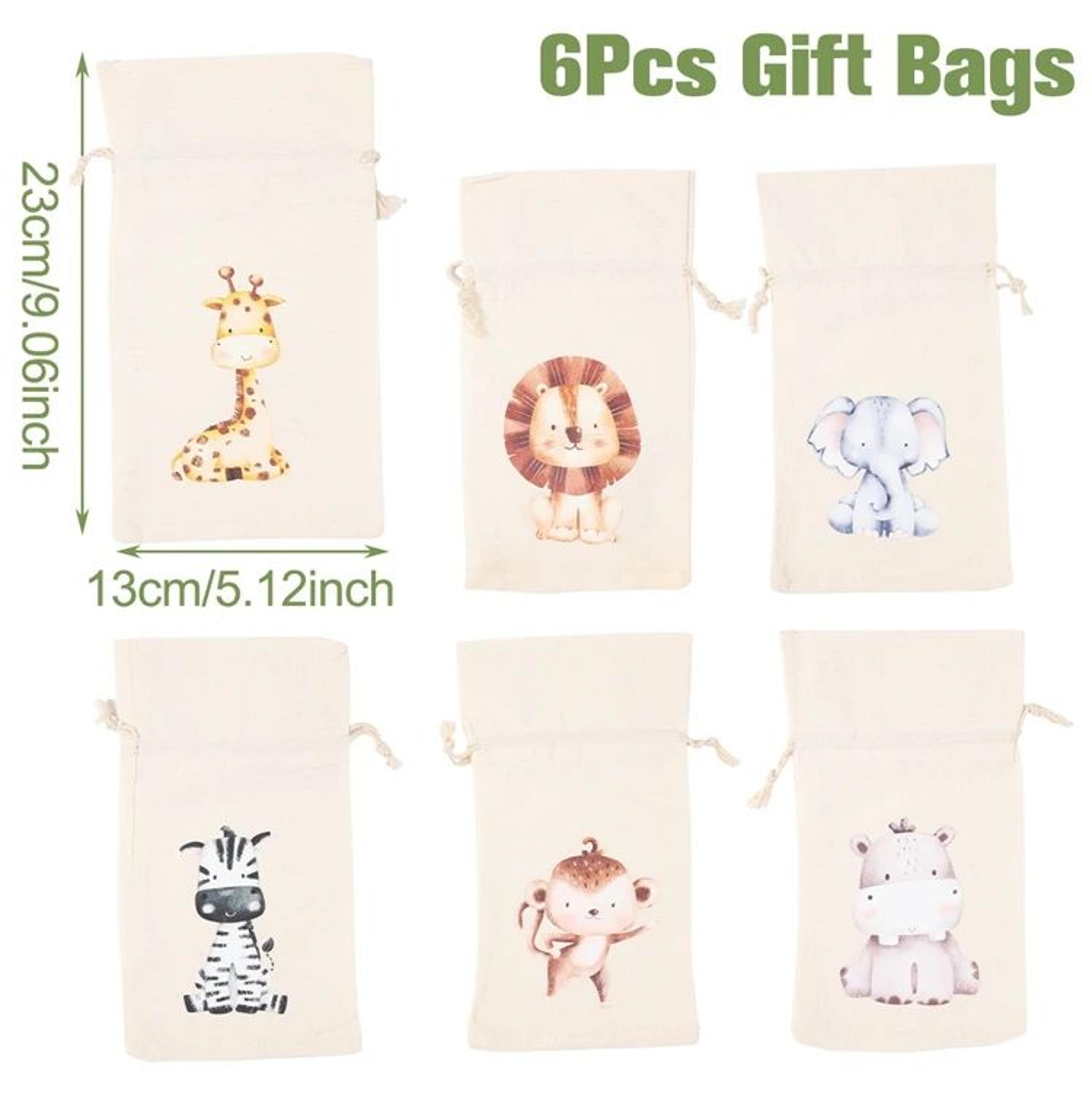 6 Piece Animal Dinosaur Unicorn Party Gift Bags 24