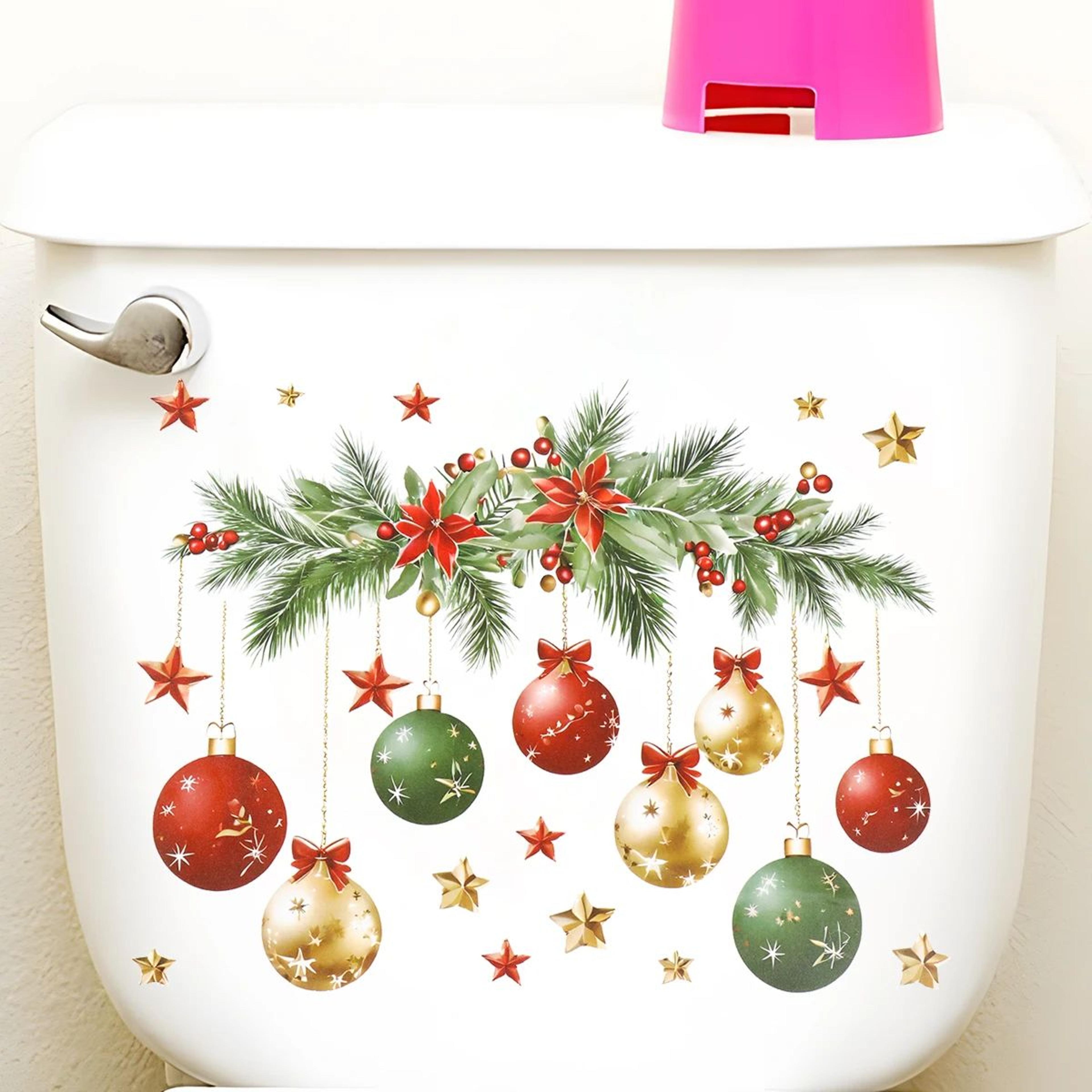 Funny Christmas Toilet Sticker Holiday Decoration 1