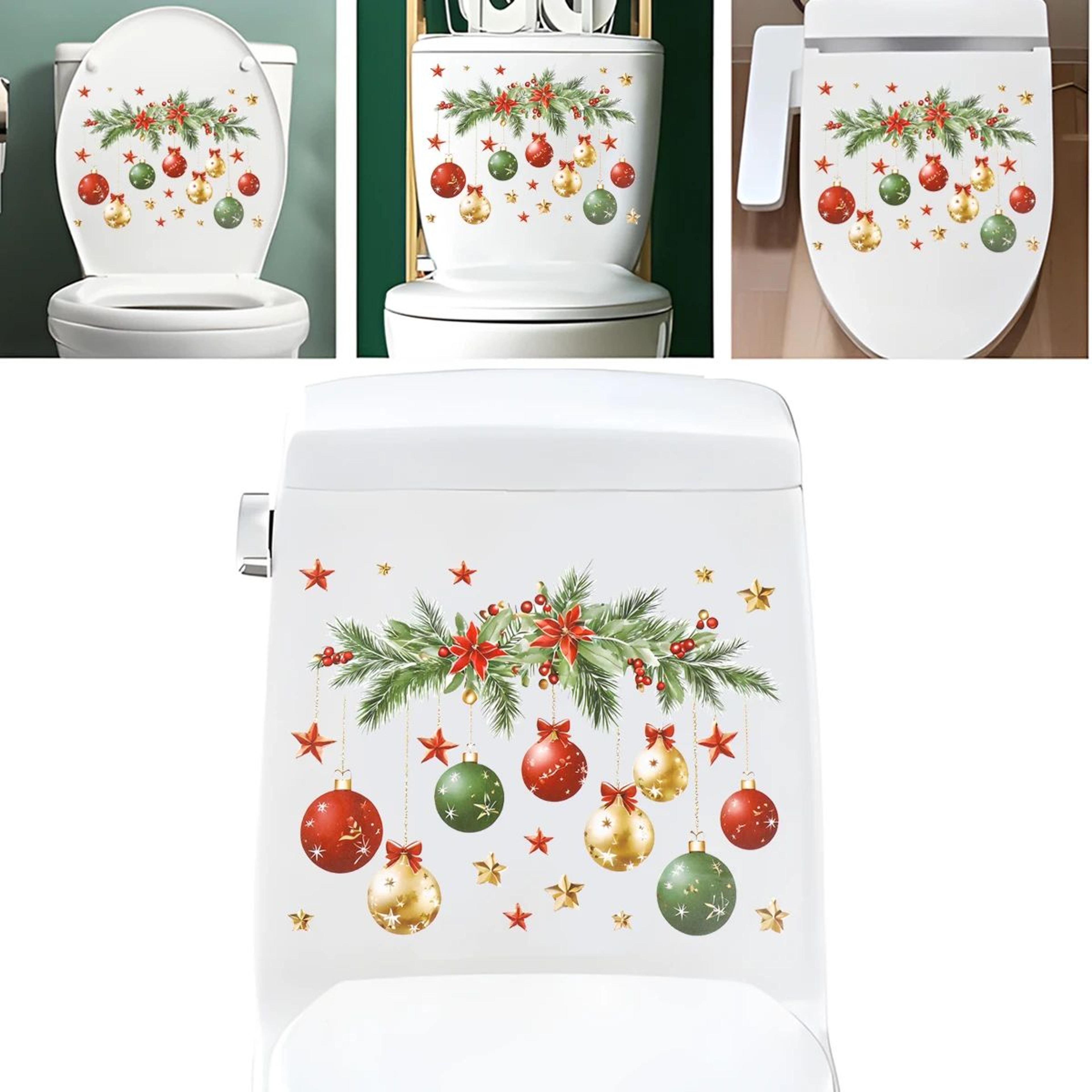Funny Christmas Toilet Sticker Holiday Decoration 5