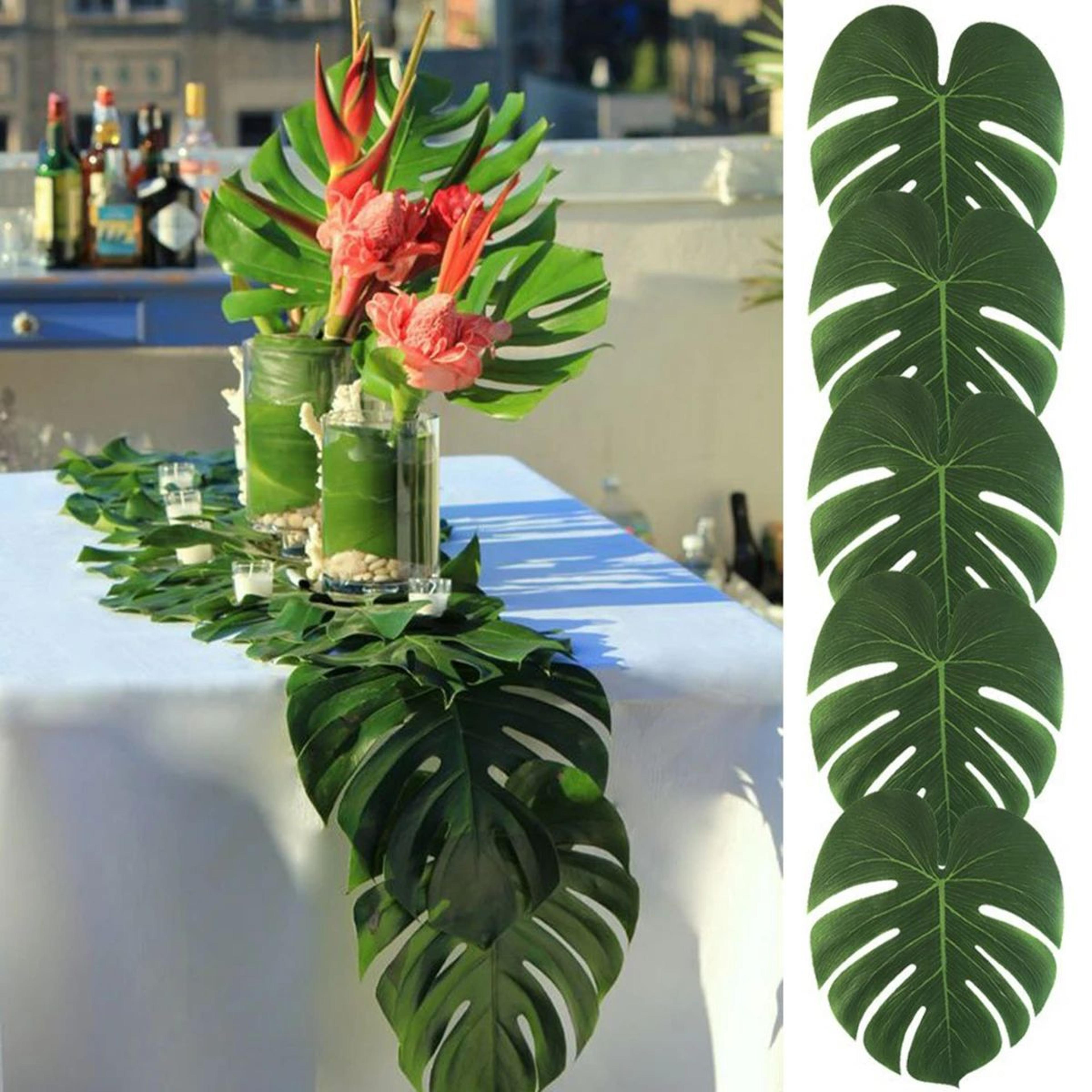 Artificial Tropical Palm Leaves Party Decor 2