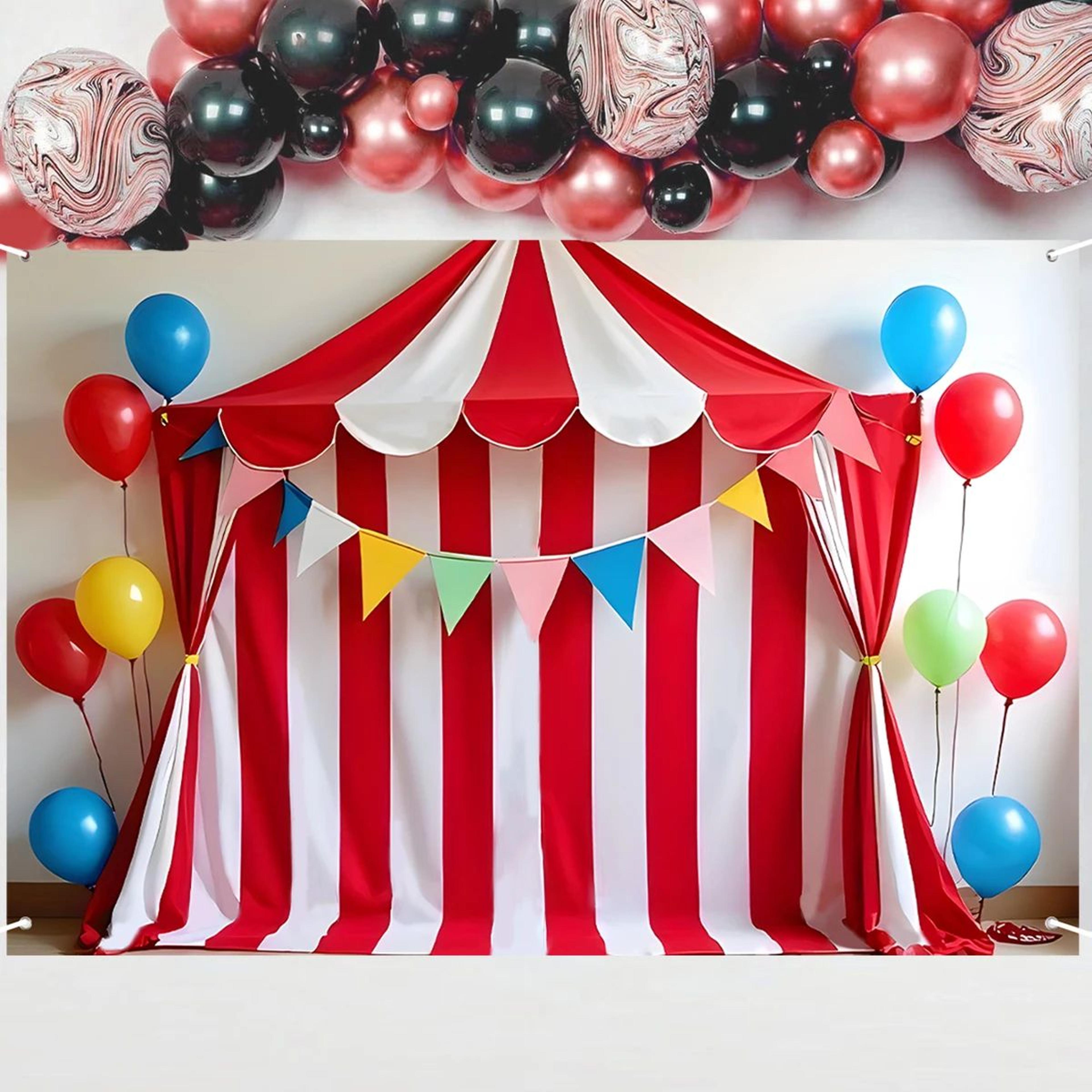 Carnival Circus Birthday Party Backdrop Banner 3