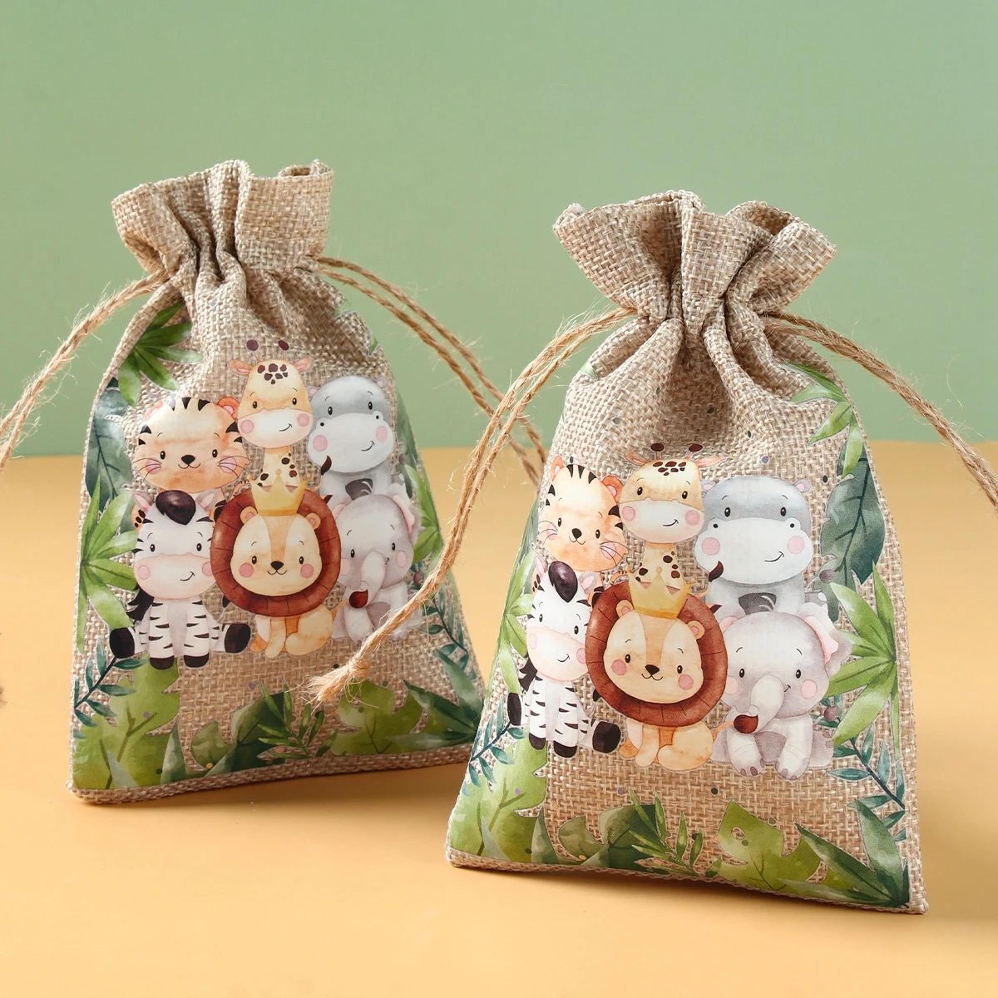 Jungle Safari Animal Hessian Gift Bags 2