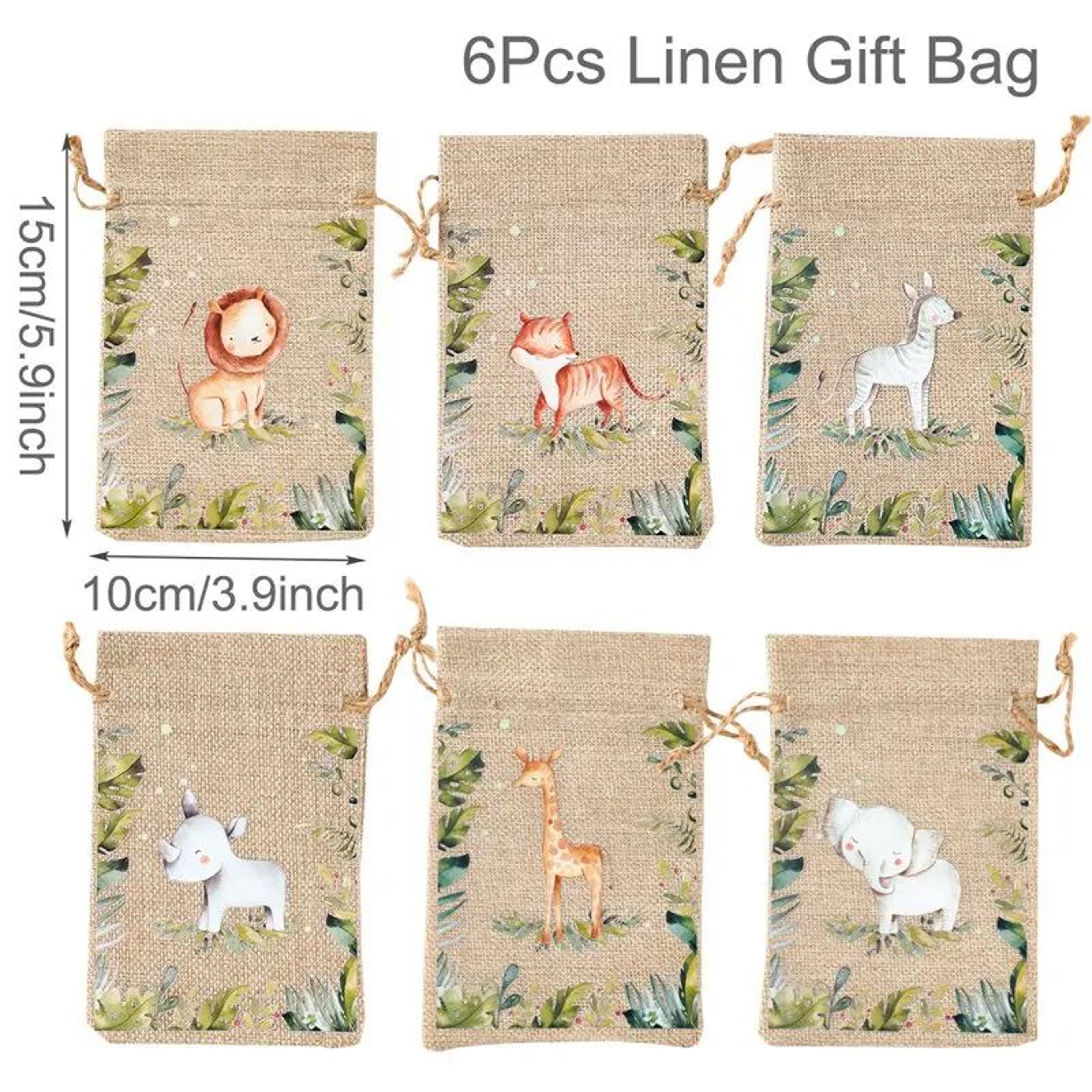 Jungle Safari Animal Hessian Gift Bags 7
