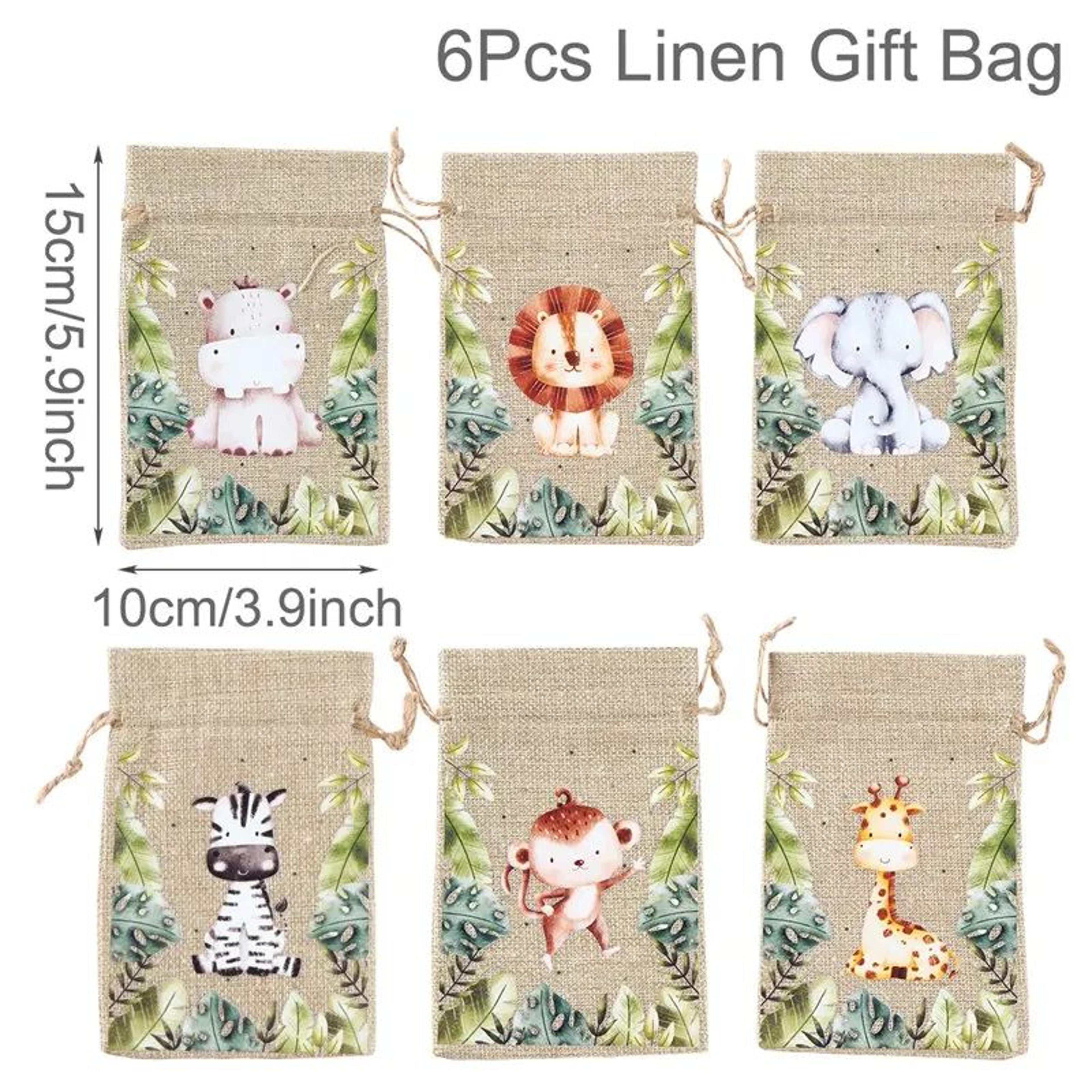 Jungle Safari Animal Hessian Gift Bags 17