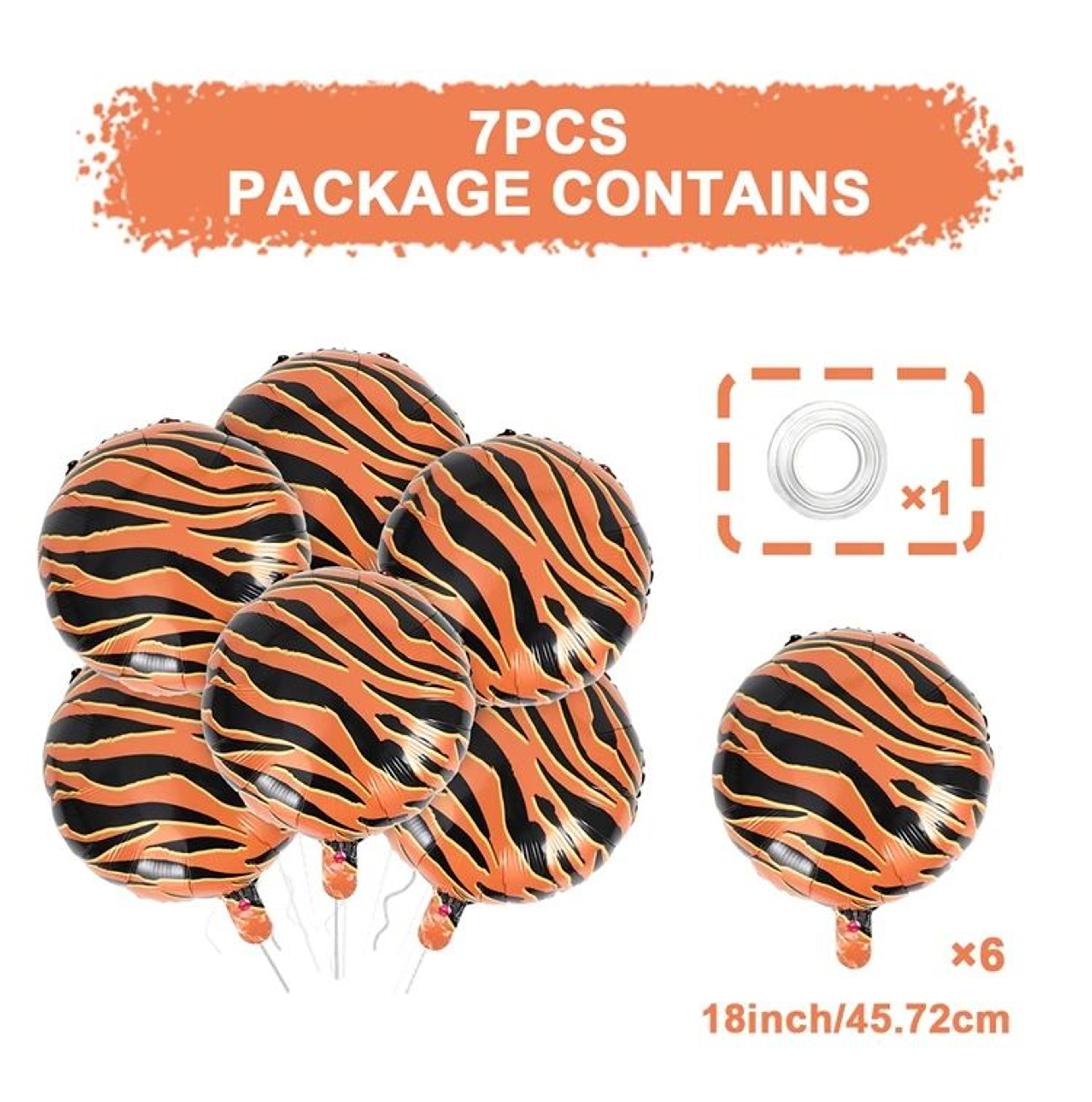 Safari Animal Foil Balloon Party Set 10