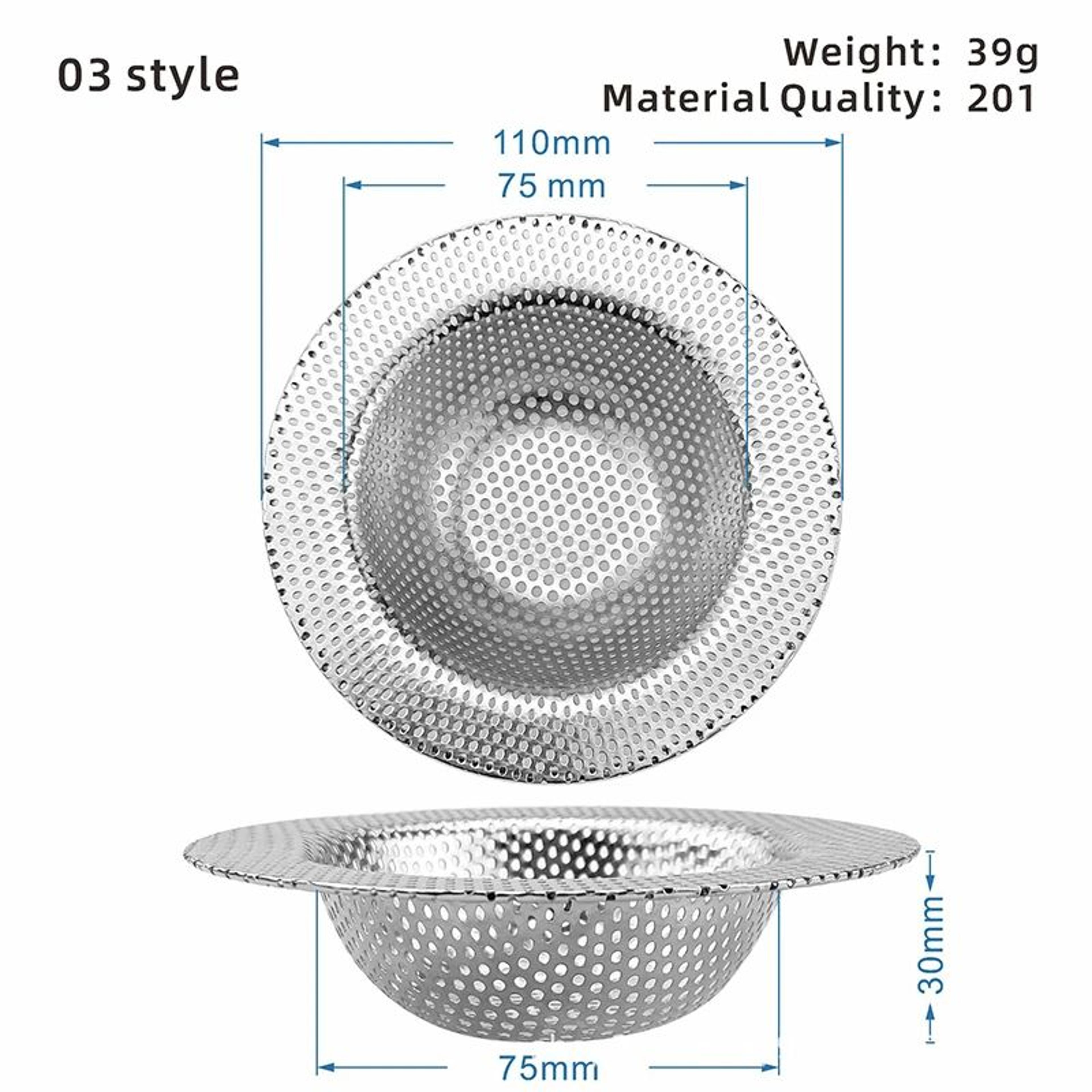 Stainless Steel Mesh Sink Drain Strainer 17