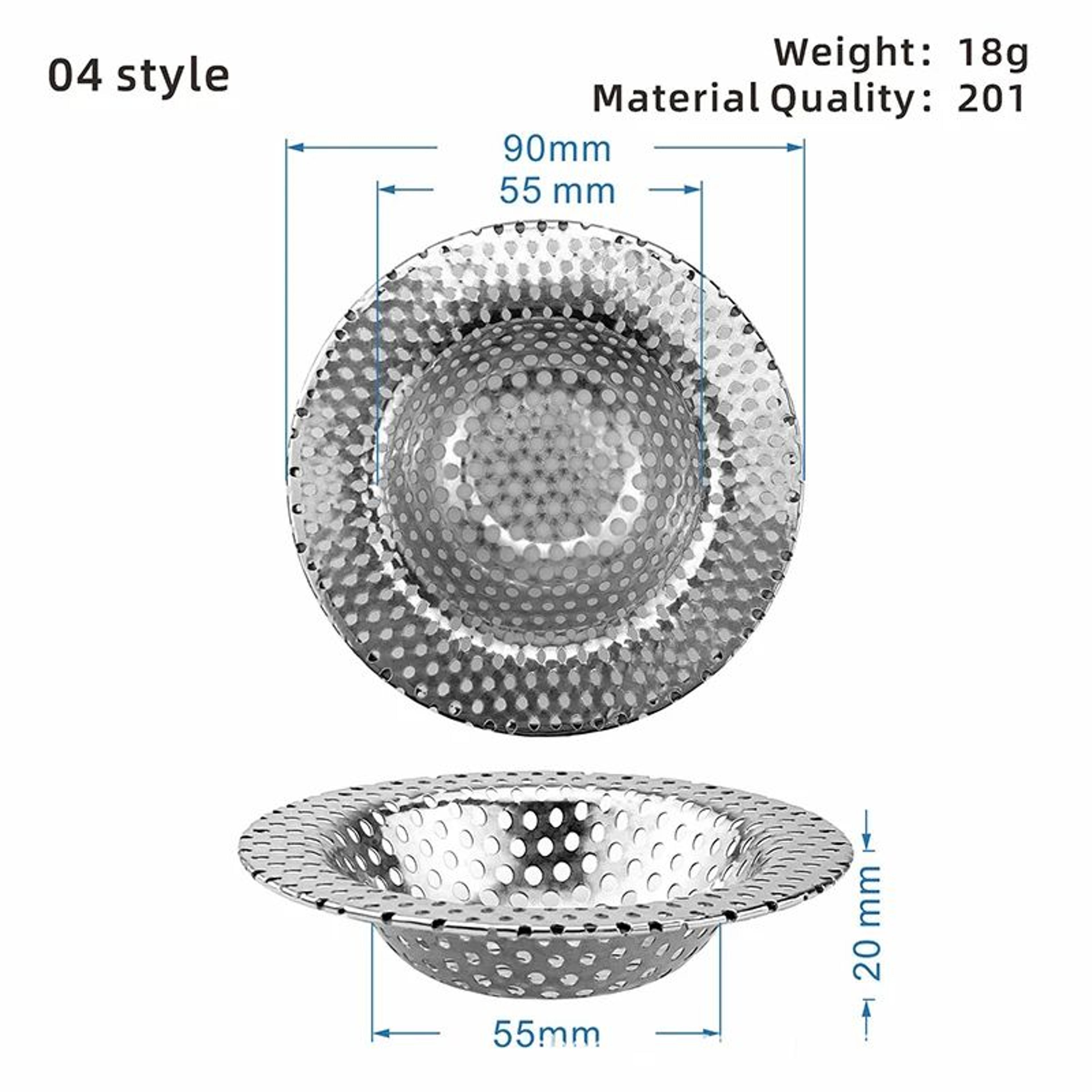 Stainless Steel Mesh Sink Drain Strainer 18