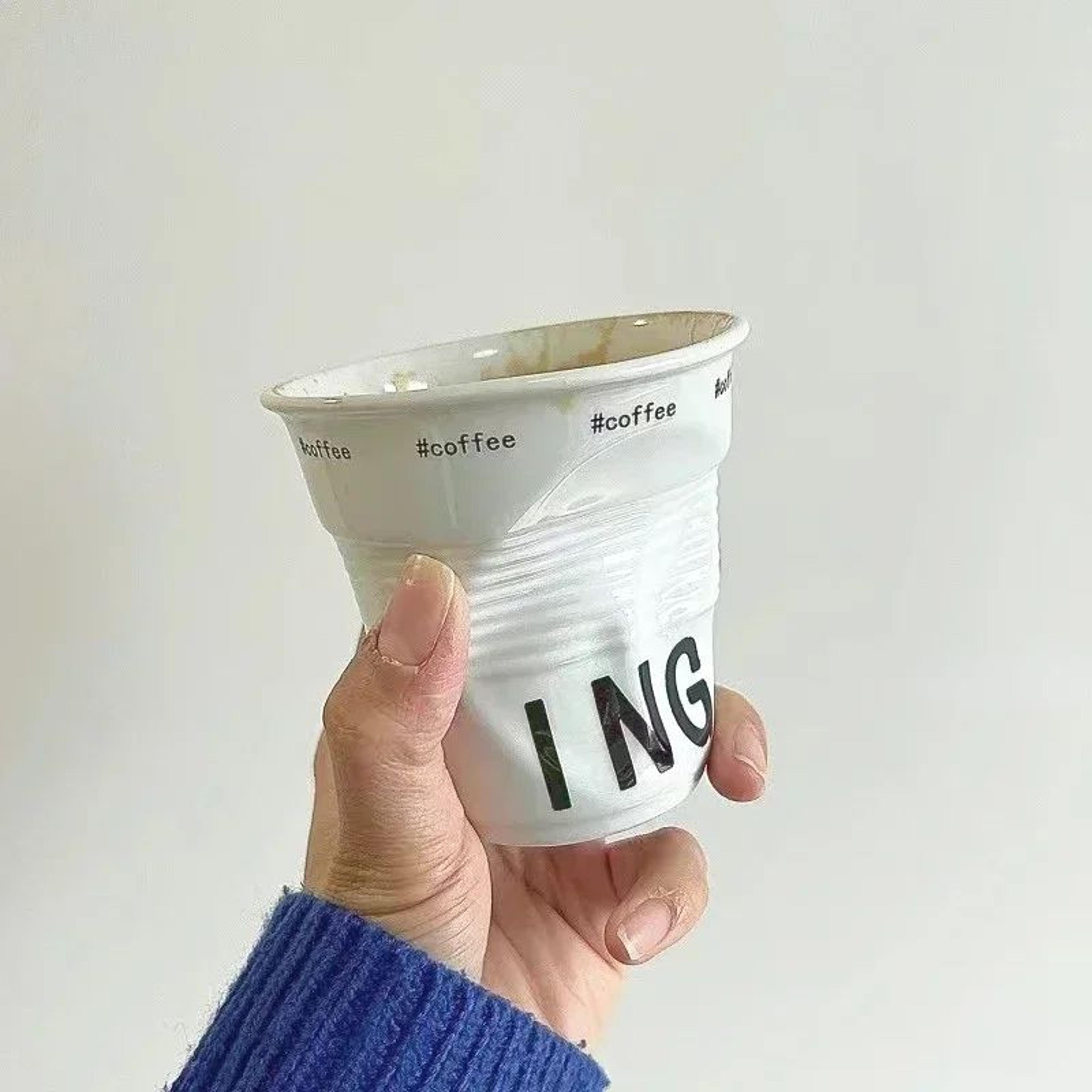 Irregular Hand Pinched Ceramic Coffee Mug 3