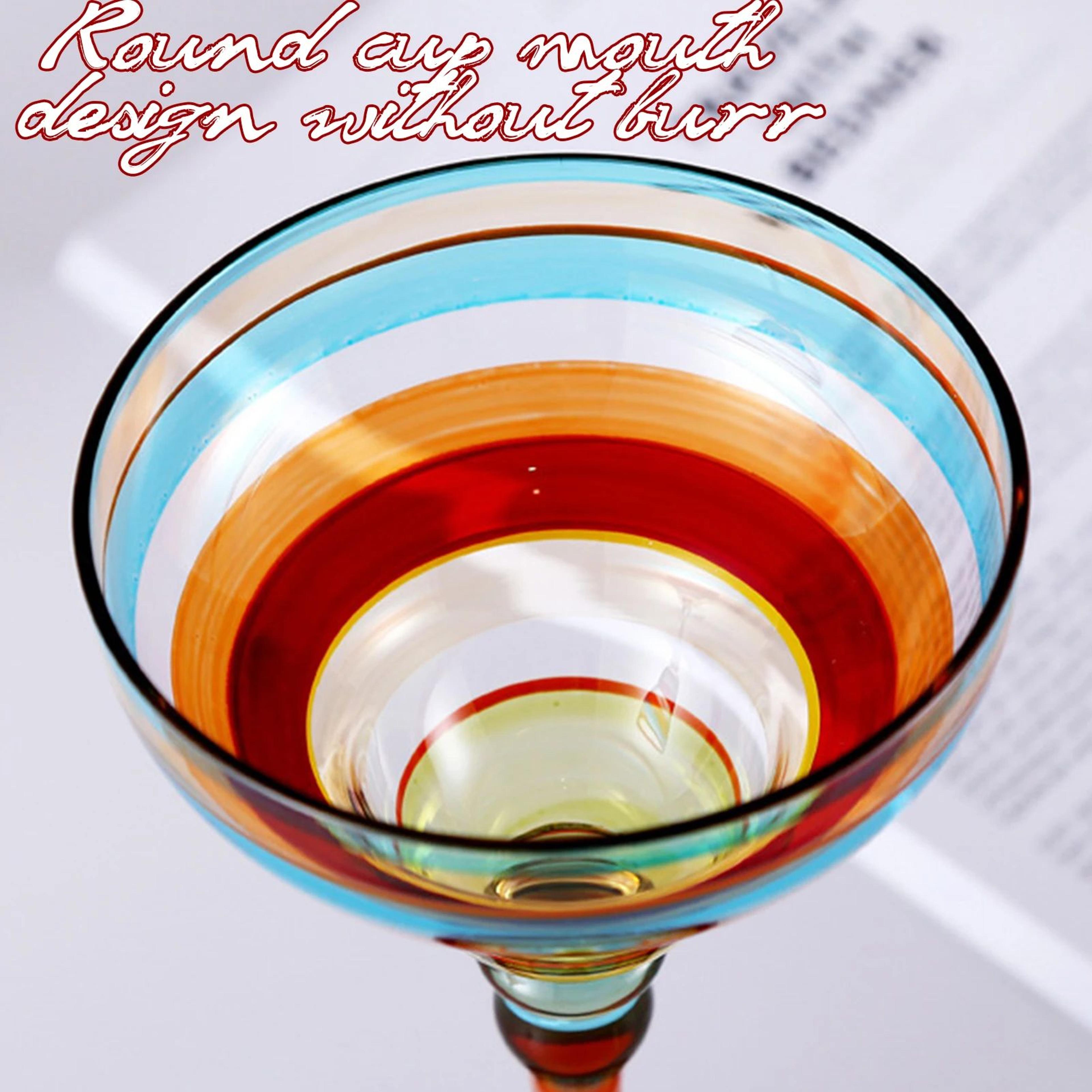Hand Painted Margarita Cocktail Glass 2
