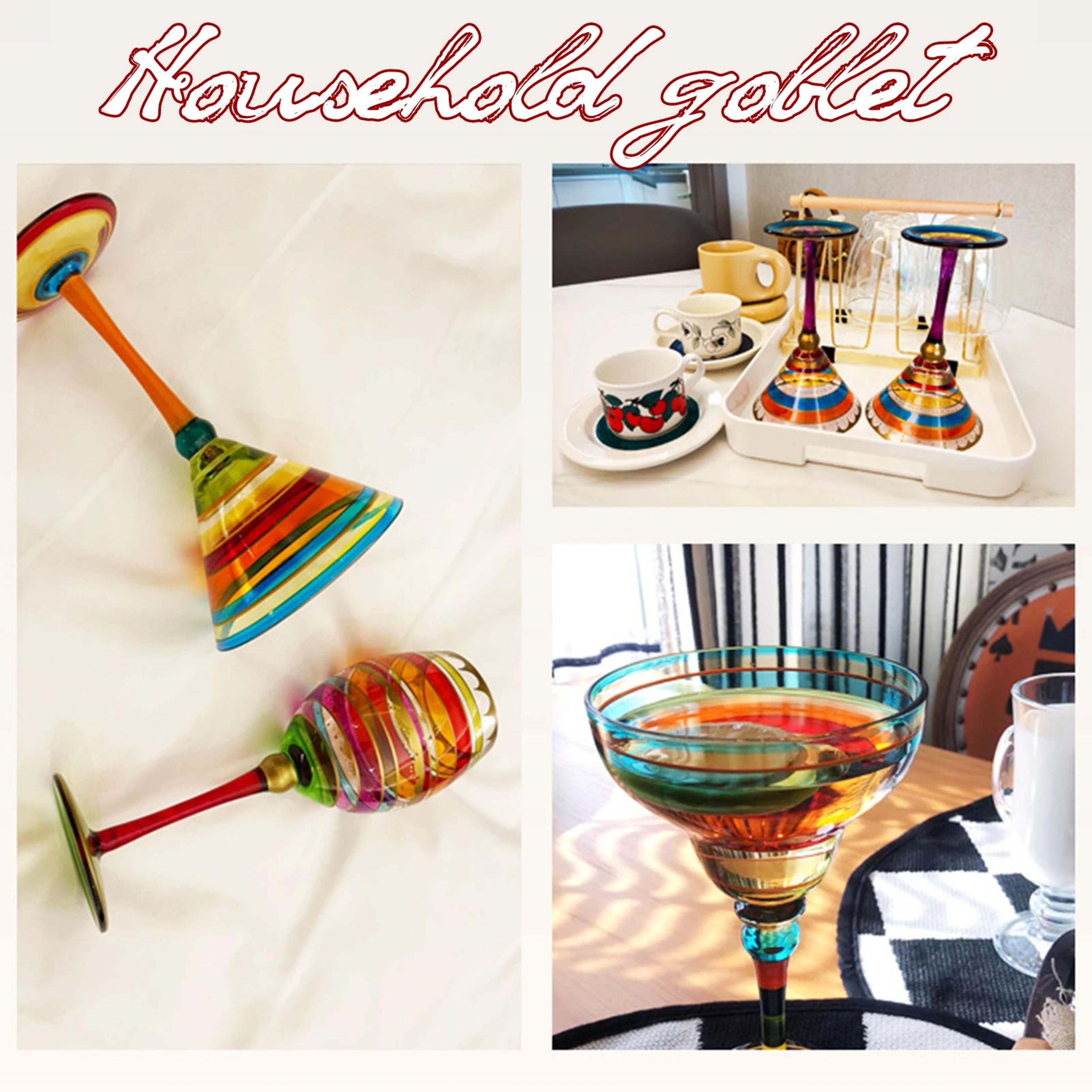 Hand Painted Margarita Cocktail Glass 4
